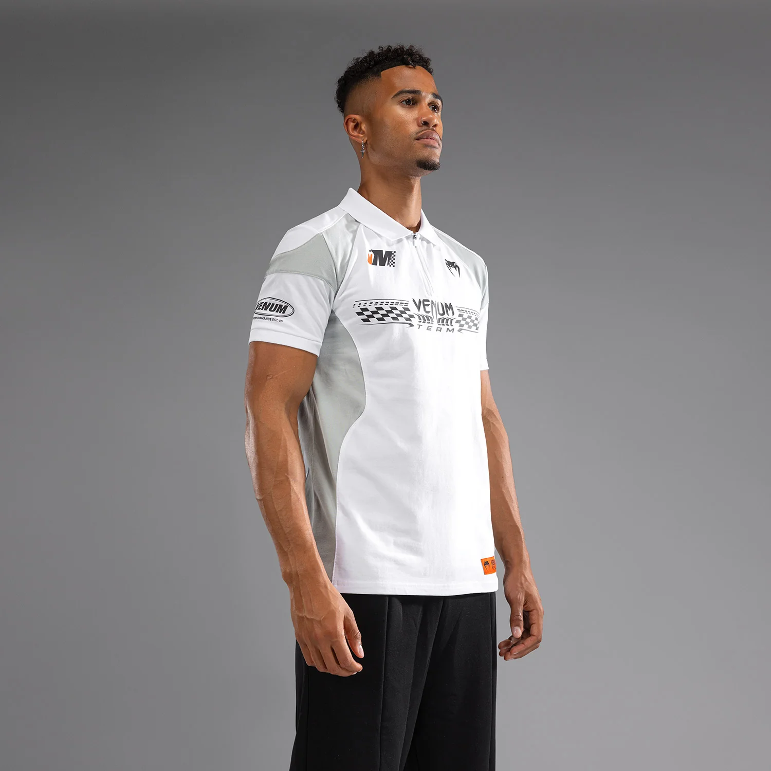 Venum Motorsport Baumwoll-Polo - Schneeweiß - Image 3