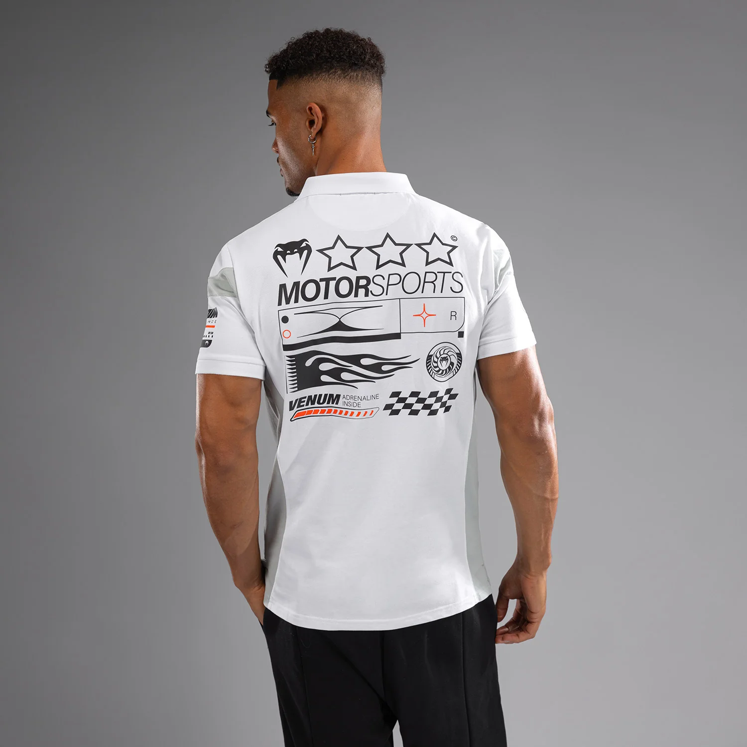 Venum Motorsport Baumwoll-Polo - Schneeweiß - Image 5