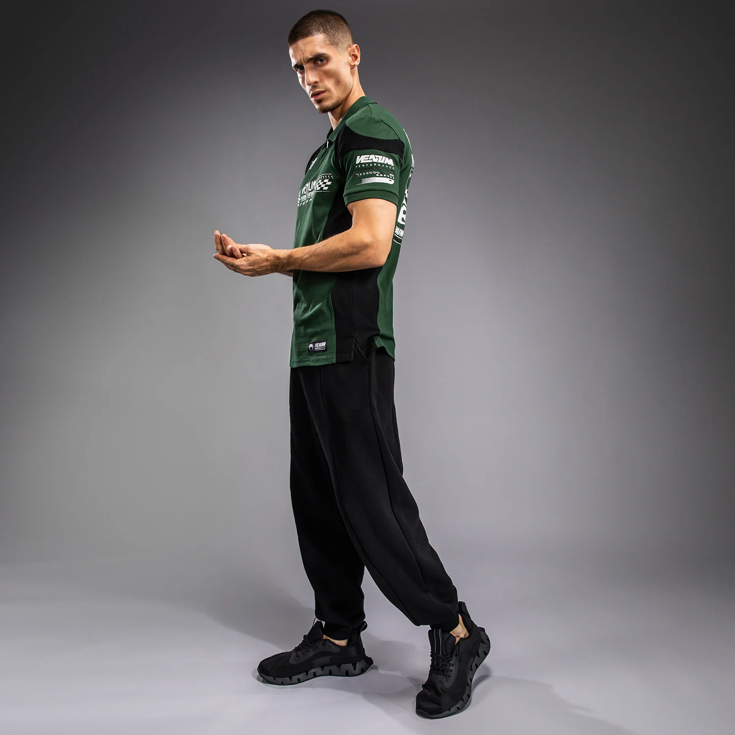 Venum Motorsport Baumwollpolo - Tiefwald - Image 4