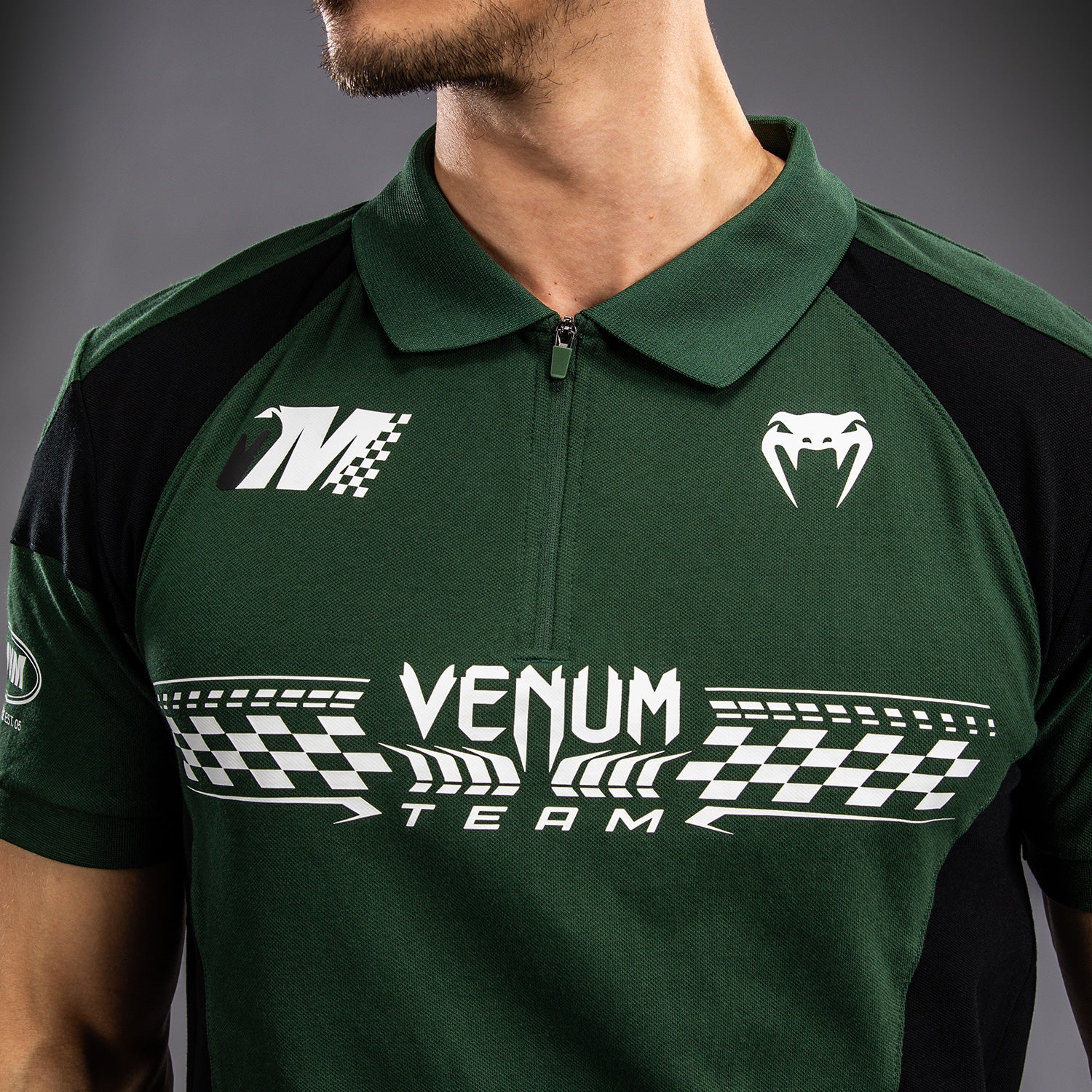 Venum Motorsport Baumwollpolo - Tiefwald - Image 5