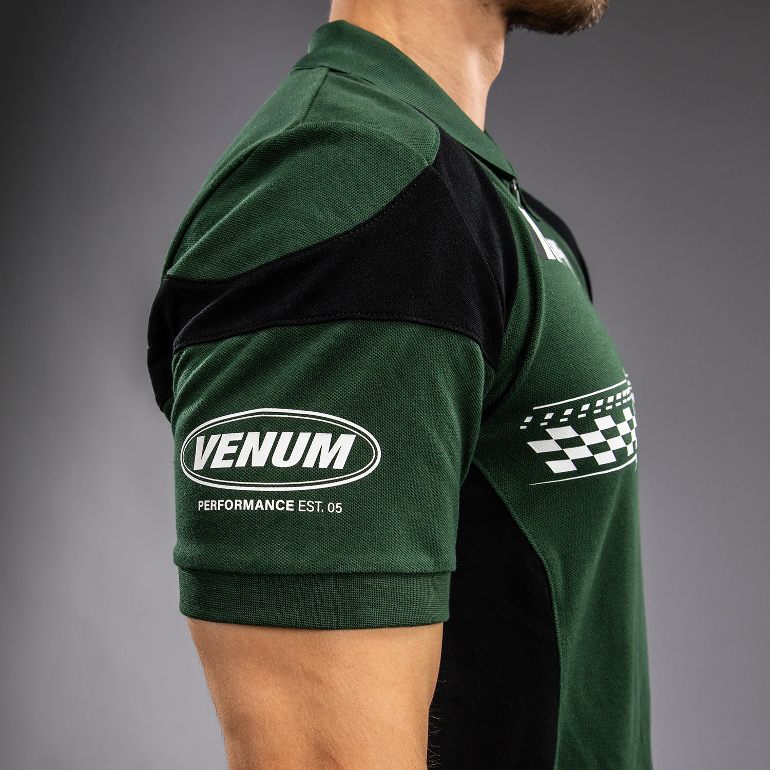 Venum Motorsport Baumwollpolo - Tiefwald - Image 7