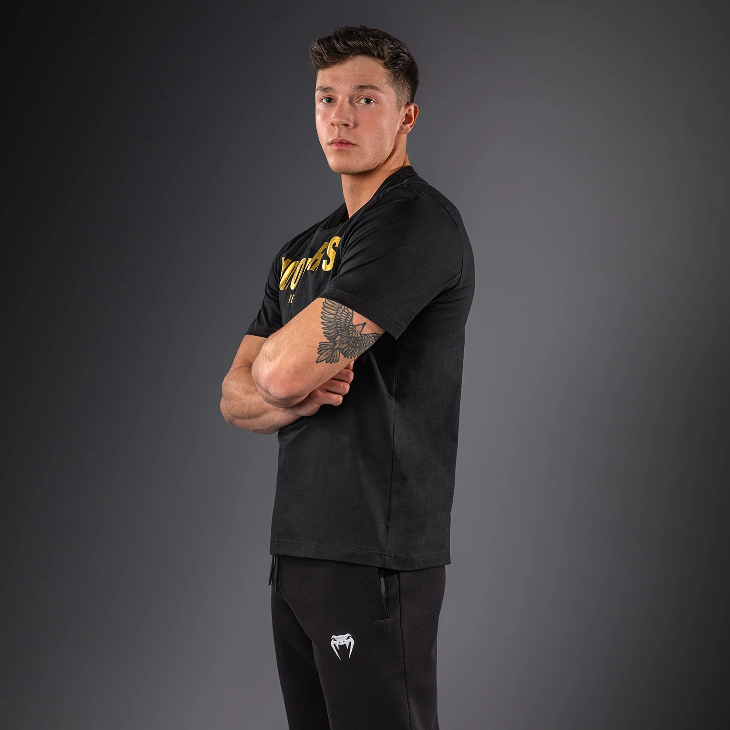 Venum Motorsports VT T-Shirt – Schwarz/Gold - Image 2
