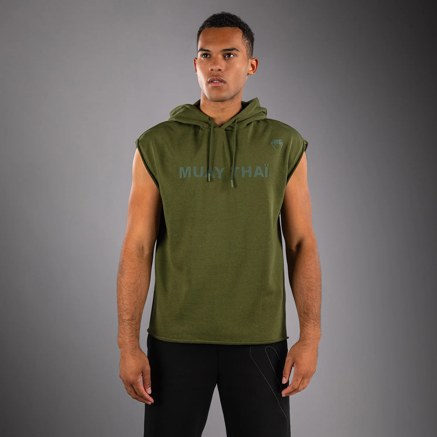 Venum Muay Thai VT Ärmelloser Kapuzenpullover – Militärgrün