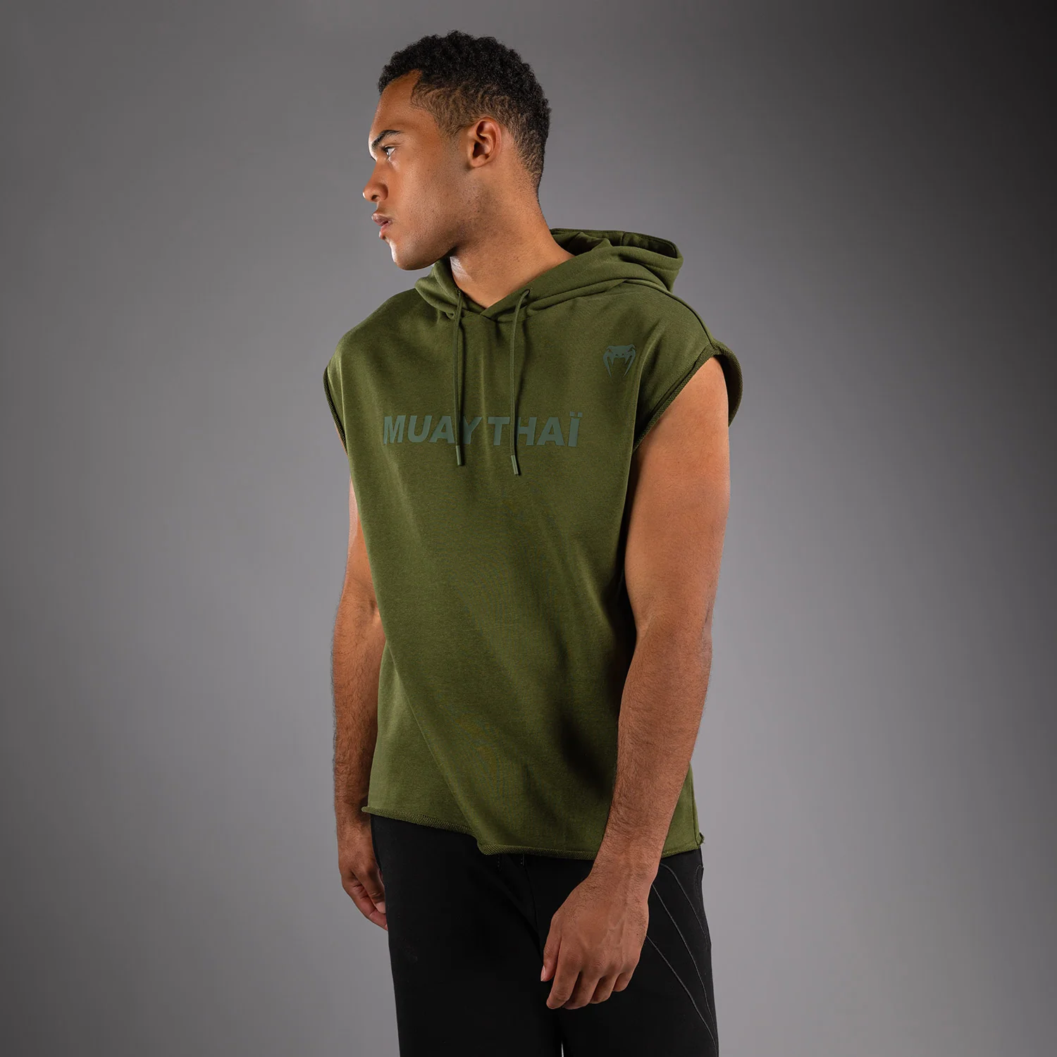 Venum Muay Thai VT Ärmelloser Kapuzenpullover – Militärgrün - Image 2