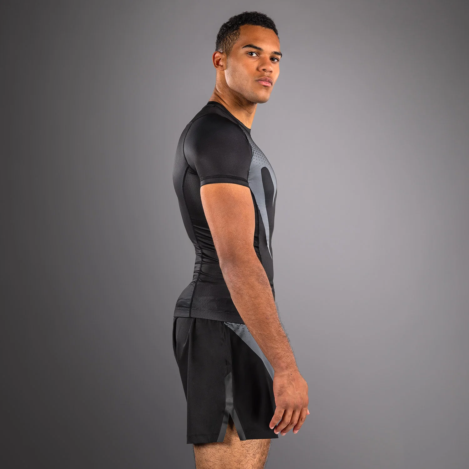 Venum No Gi Rashguards - Schwarz/Silbergrau - Image 2