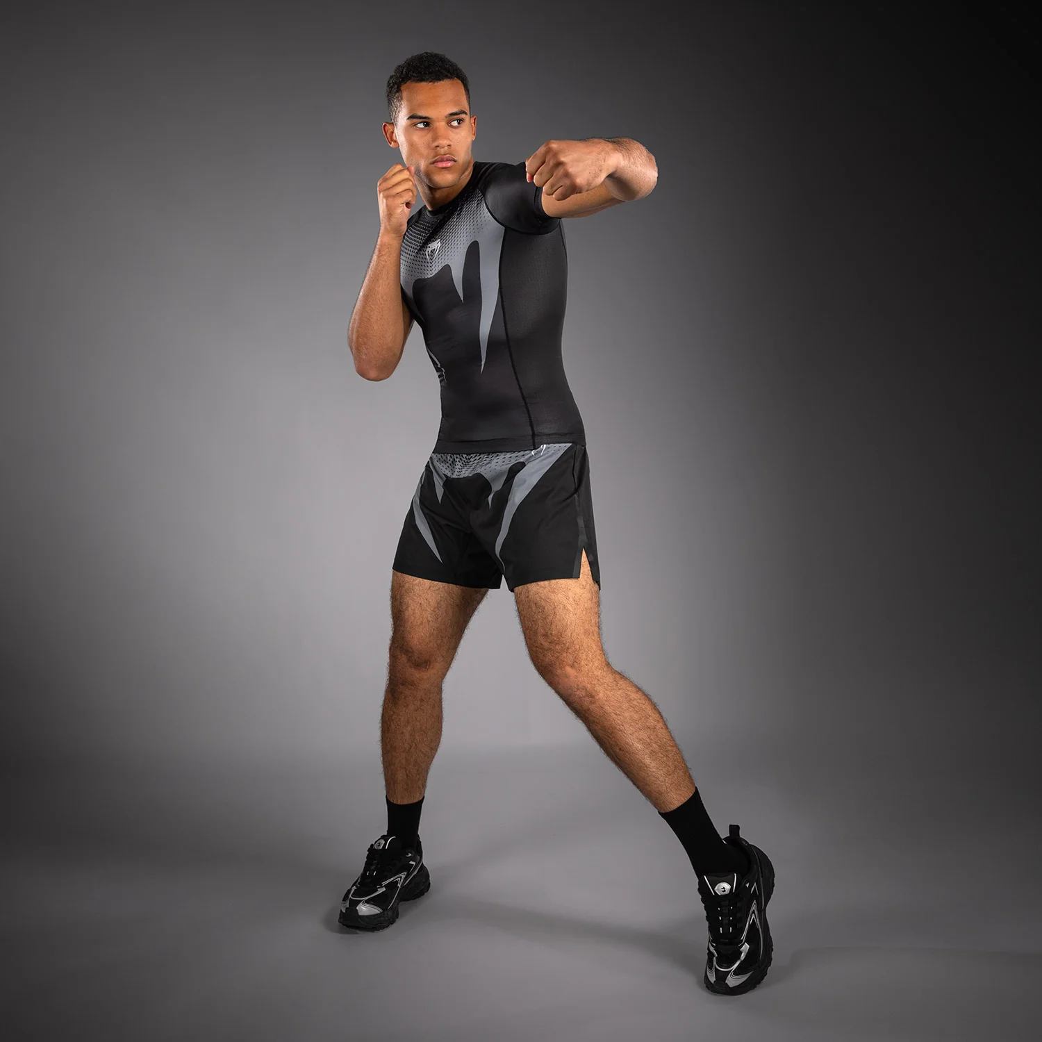Venum No Gi Rashguards - Schwarz/Silbergrau - Image 6