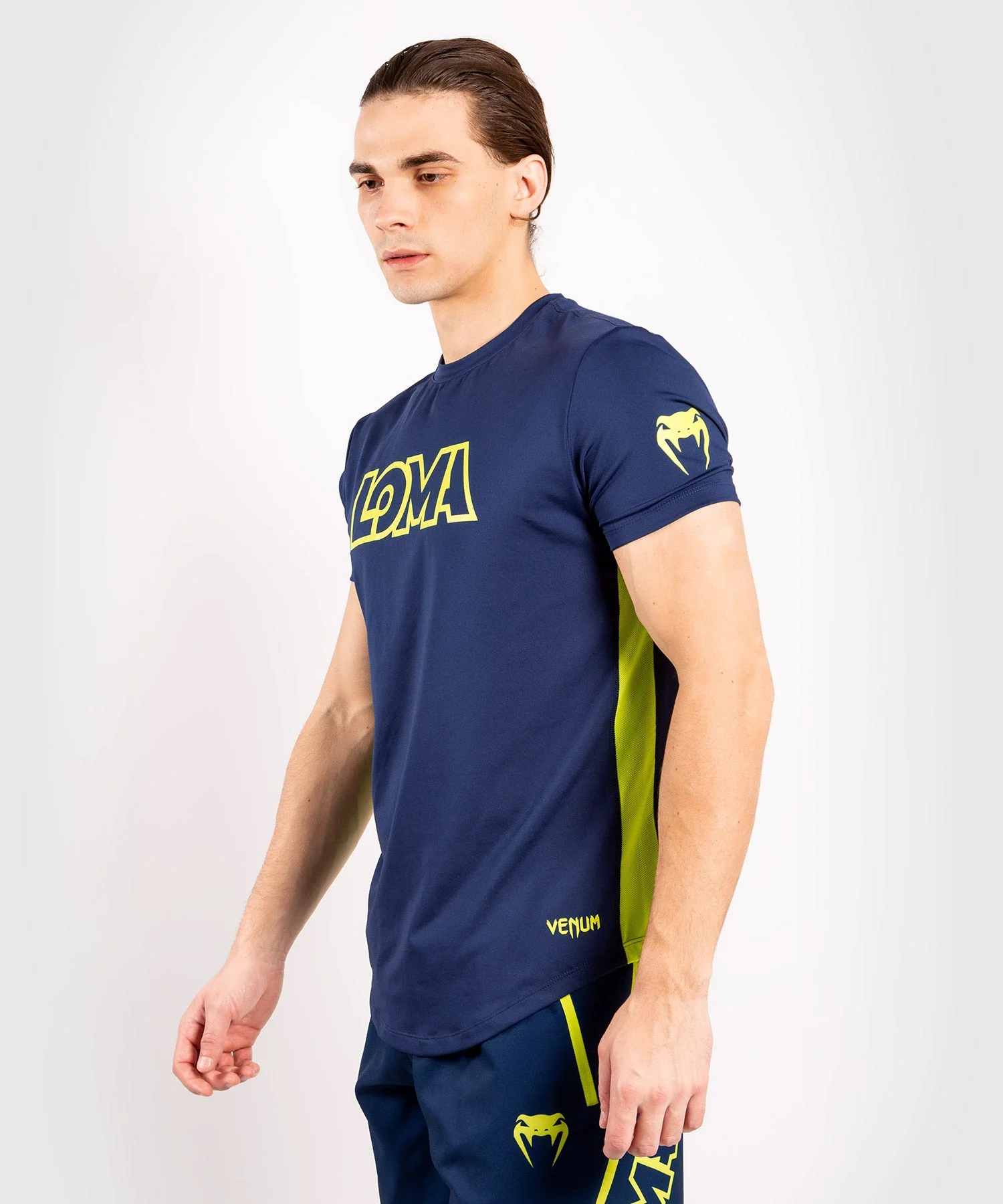 Venum Origins Dry Tech T-Shirt - Blau/Gelb - Image 2