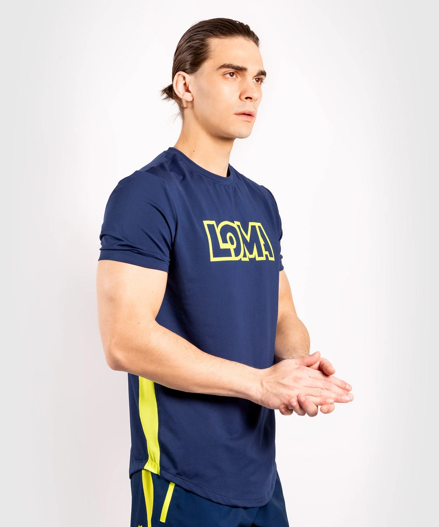 Venum Origins Dry Tech T-Shirt - Blau/Gelb - Image 3