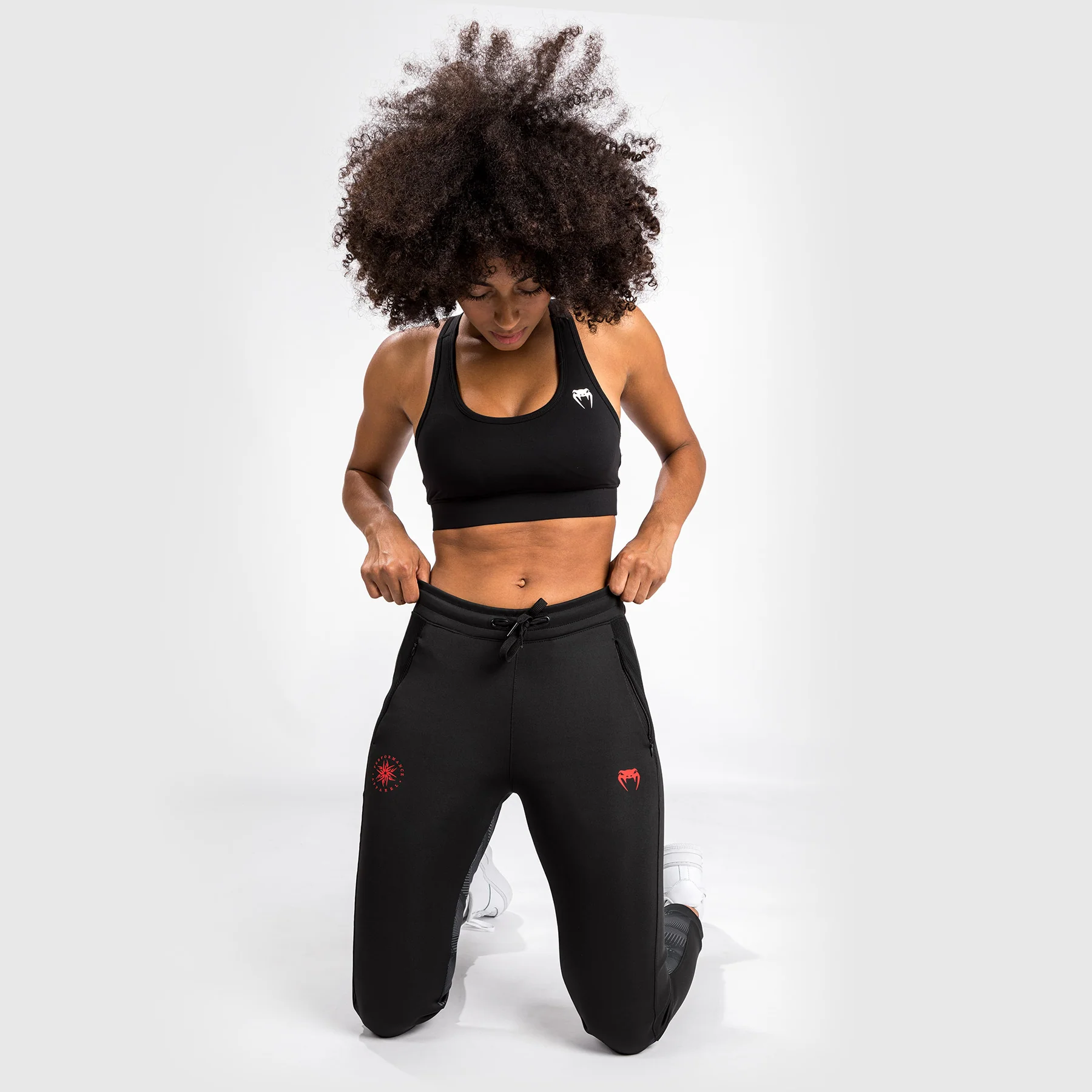 Venum Phantom Jogginghose - Für Frauen - Schwarz/Rot - Image 3