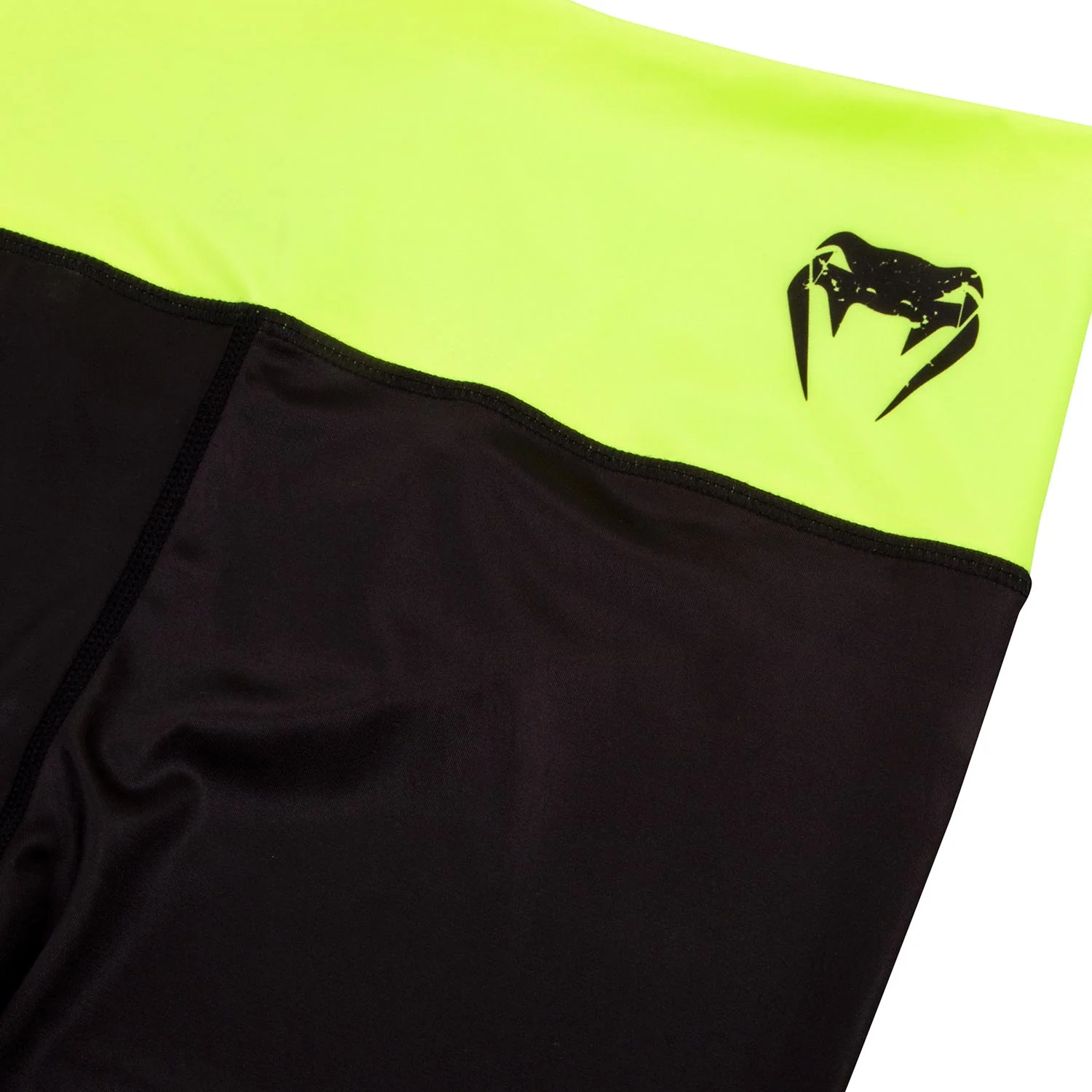 Venum Power Kurze Leggings - Schwarz/Neongelb - Image 5