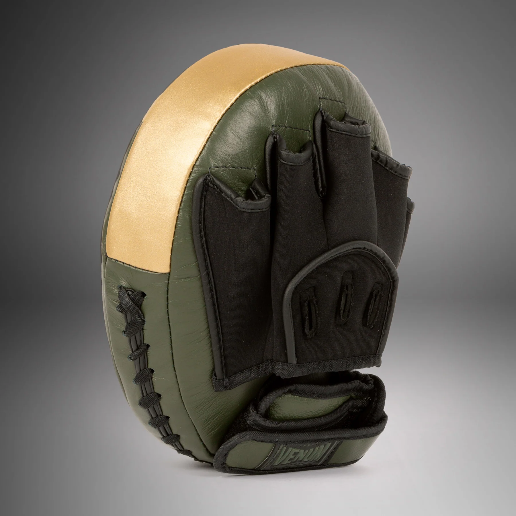 Venum Pro Boxing - Large Punch Mitts (Paar) - Khaki/Gold - Image 3