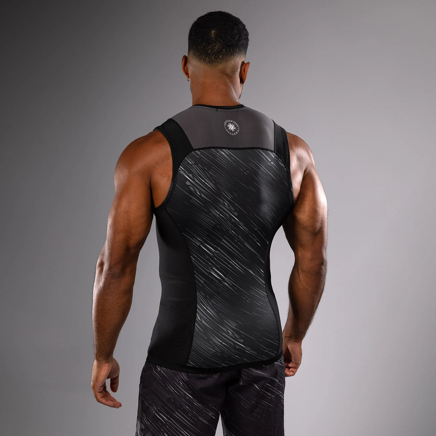 Venum Rapid Ärmelloses Rashguard - Schwarz/Sturmgrau - Image 3