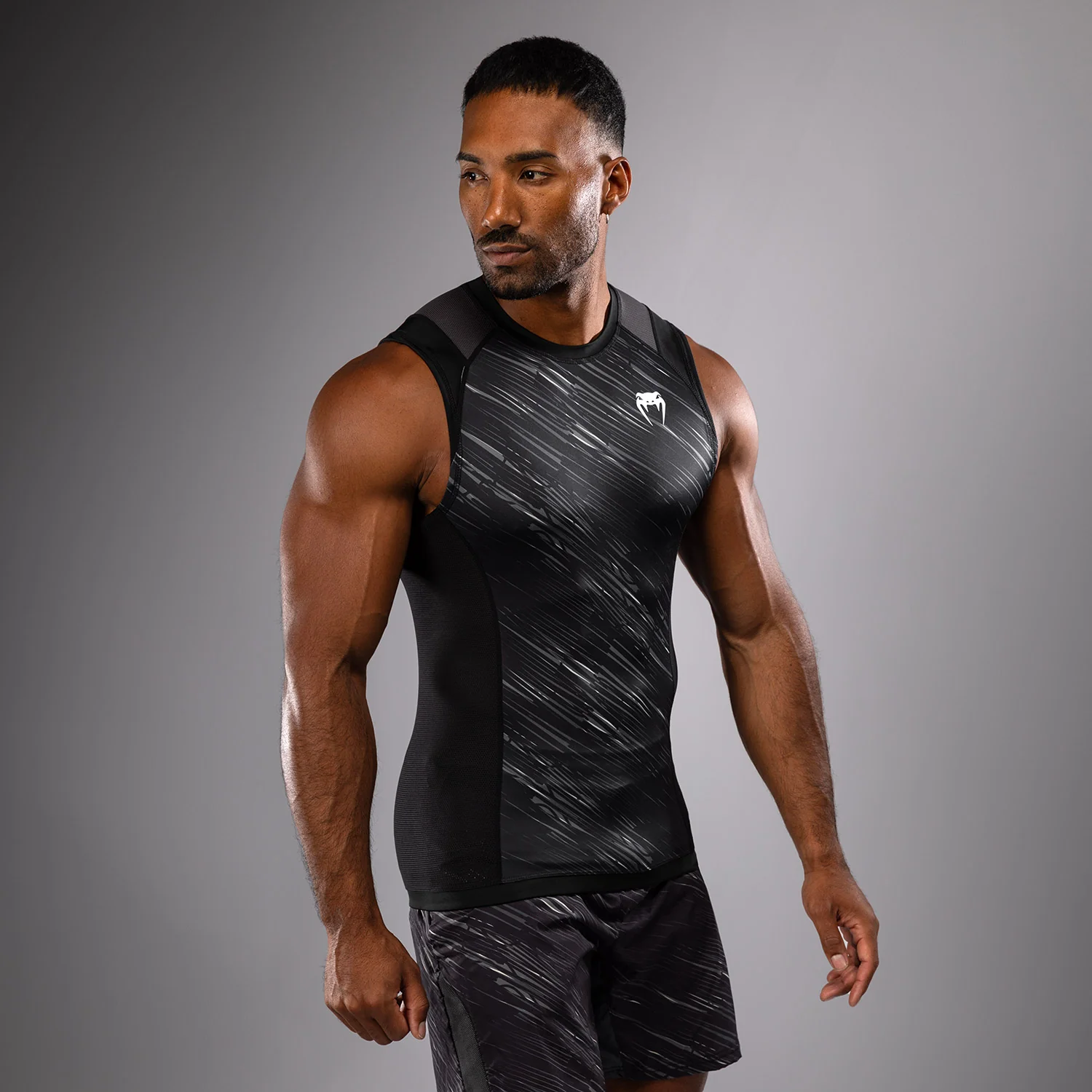 Venum Rapid Ärmelloses Rashguard - Schwarz/Sturmgrau - Image 6