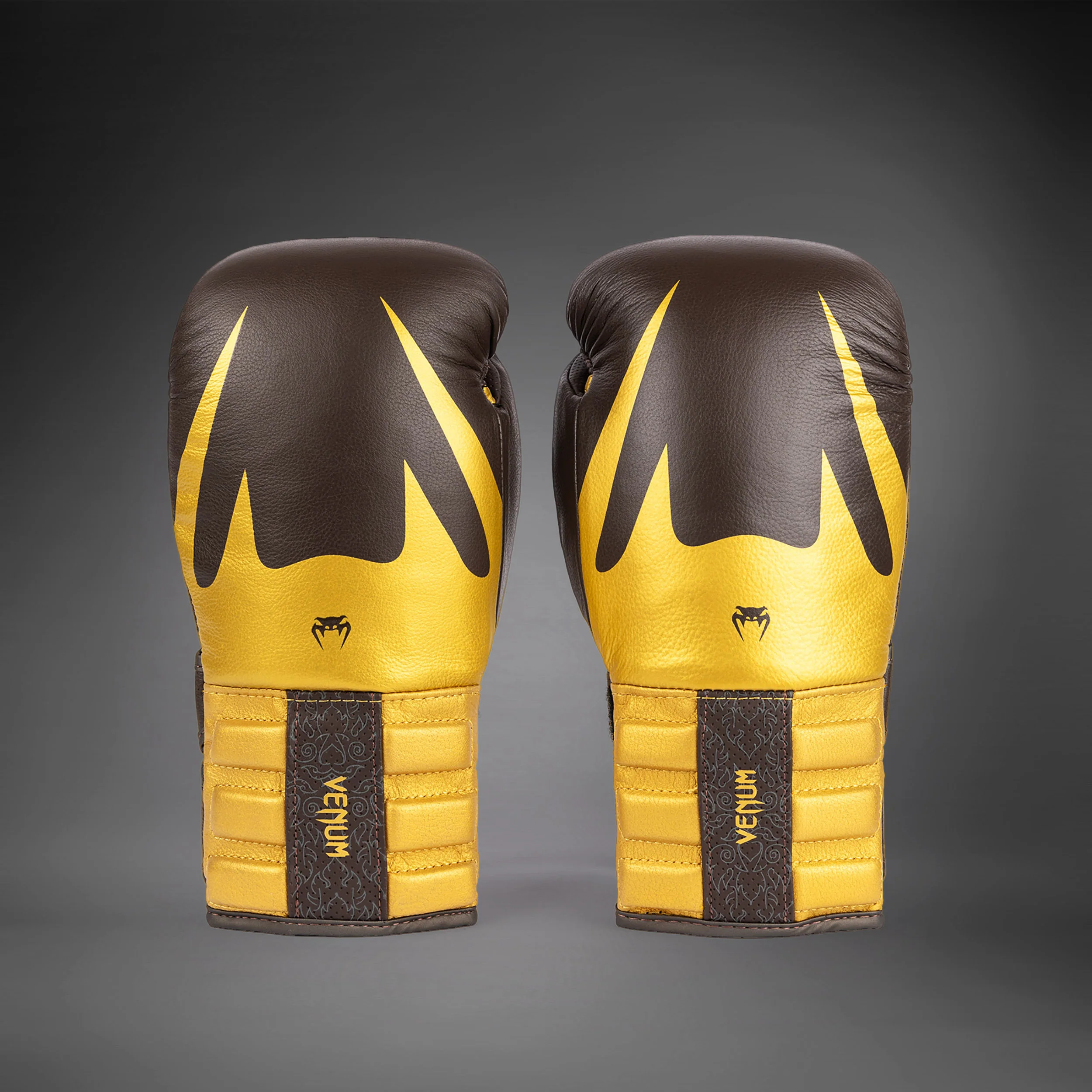 Venum Reverso Boxhandschuhe - Schokolade/Gold - Image 4