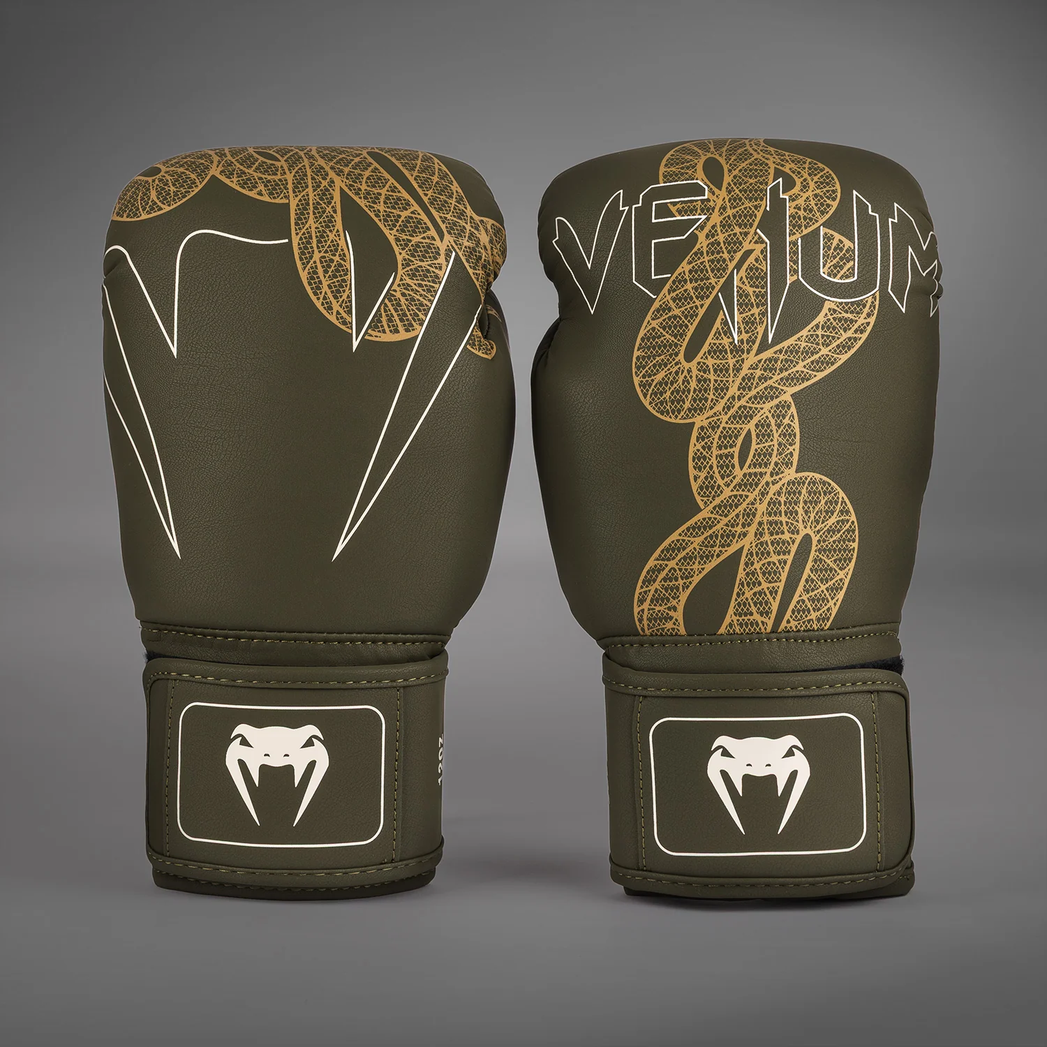 Venum Serpenti Boxhandschuhe – Khaki/Bronze/Ivory - Image 2