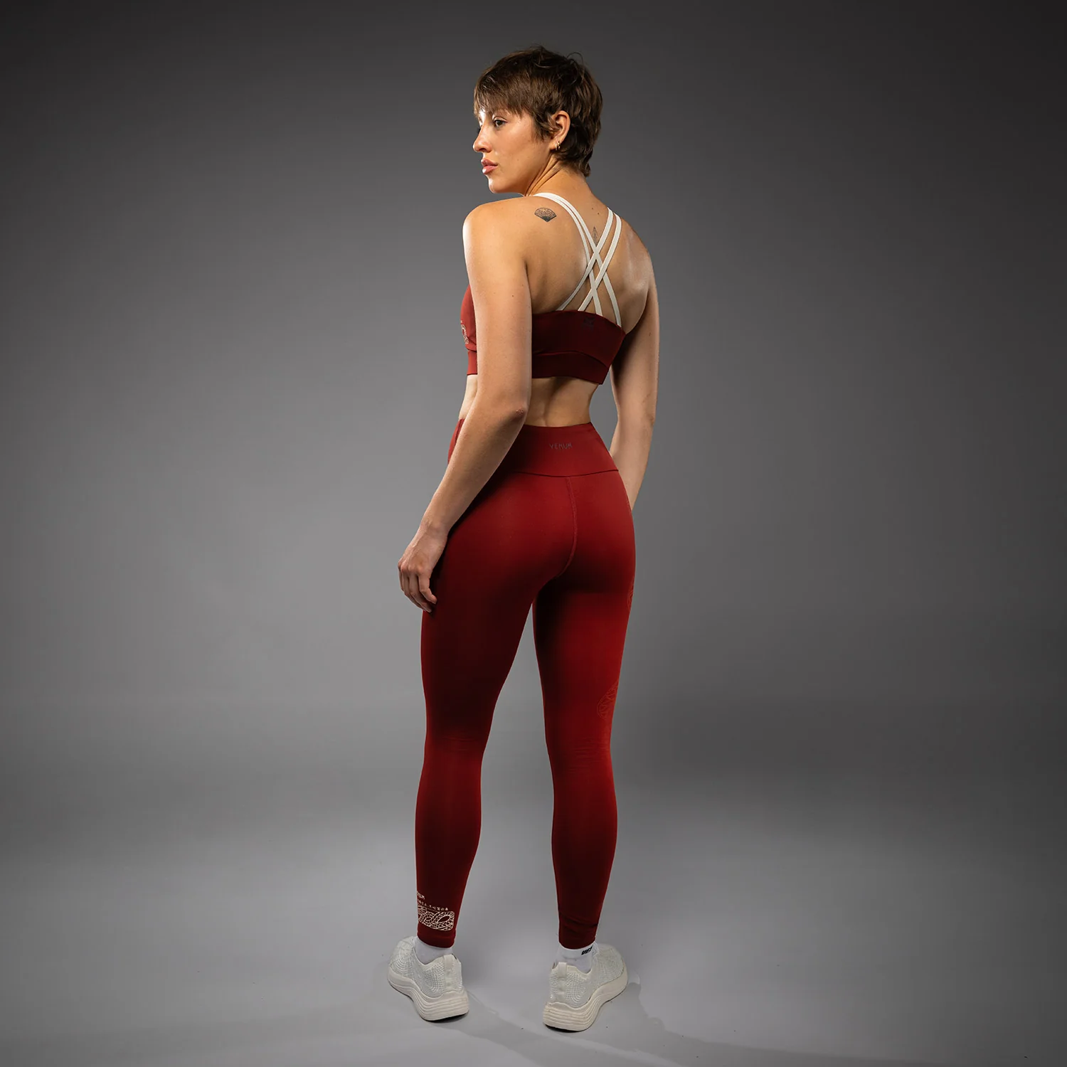 Venum Serpenti Damen Leggings – Burgunder/Elfenbein - Image 2