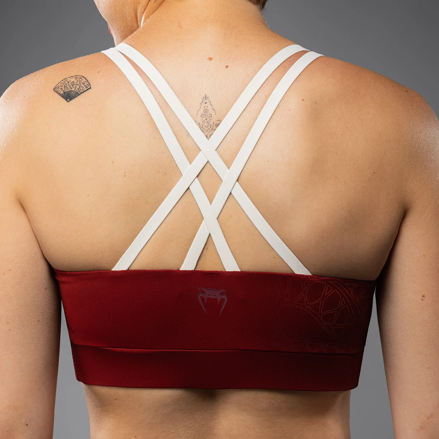Venum Serpenti Damen Sport-BH – Burgunder/Elfenbein - Image 3