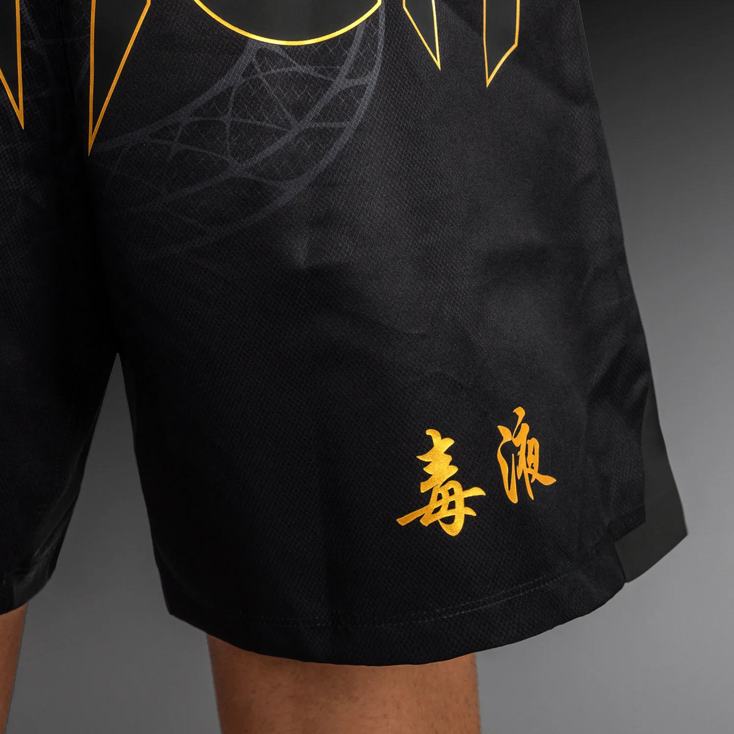 Venum Serpenti Fight Shorts – Schwarz/Silber/Gold - Image 5