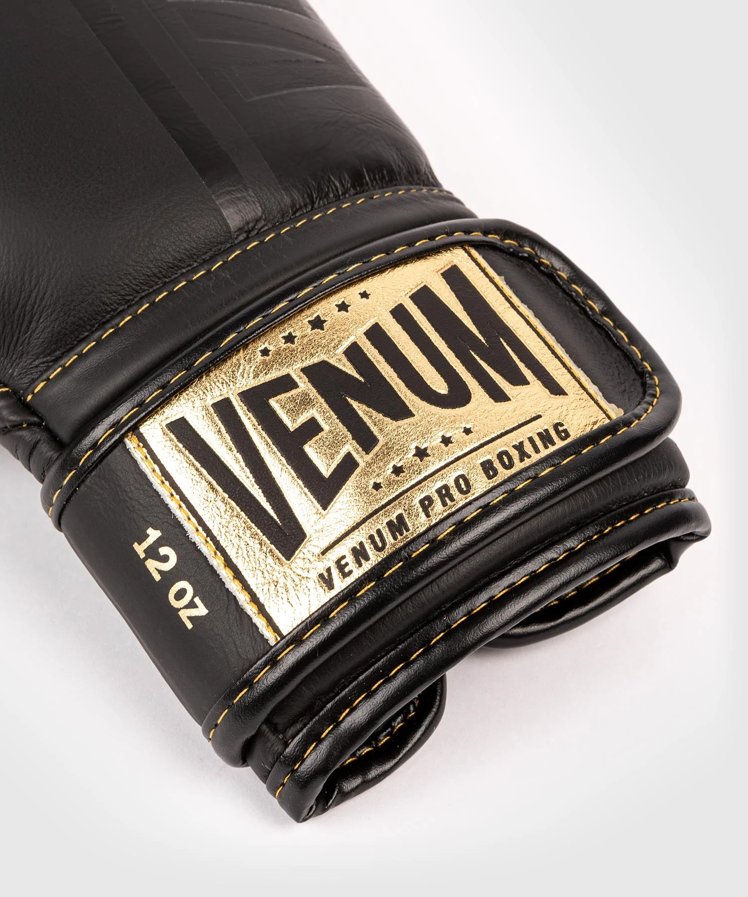 Venum Shield professionelle Boxhandschuhe - Klettverschluss - Schwarz/Schwarz-Gold - Image 3