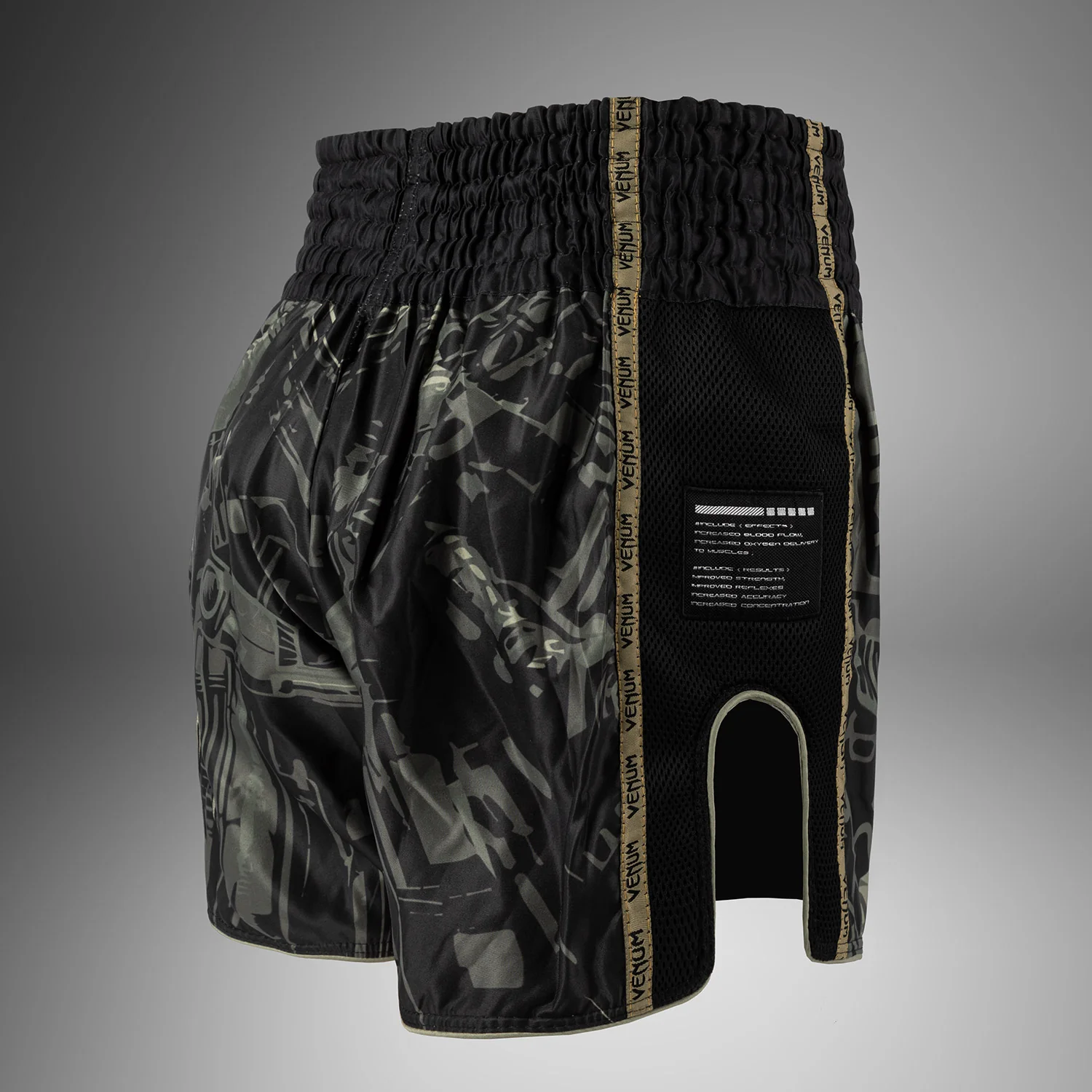 Venum Invader Muay Thai Shorts - Schwarz/Sand - Image 2