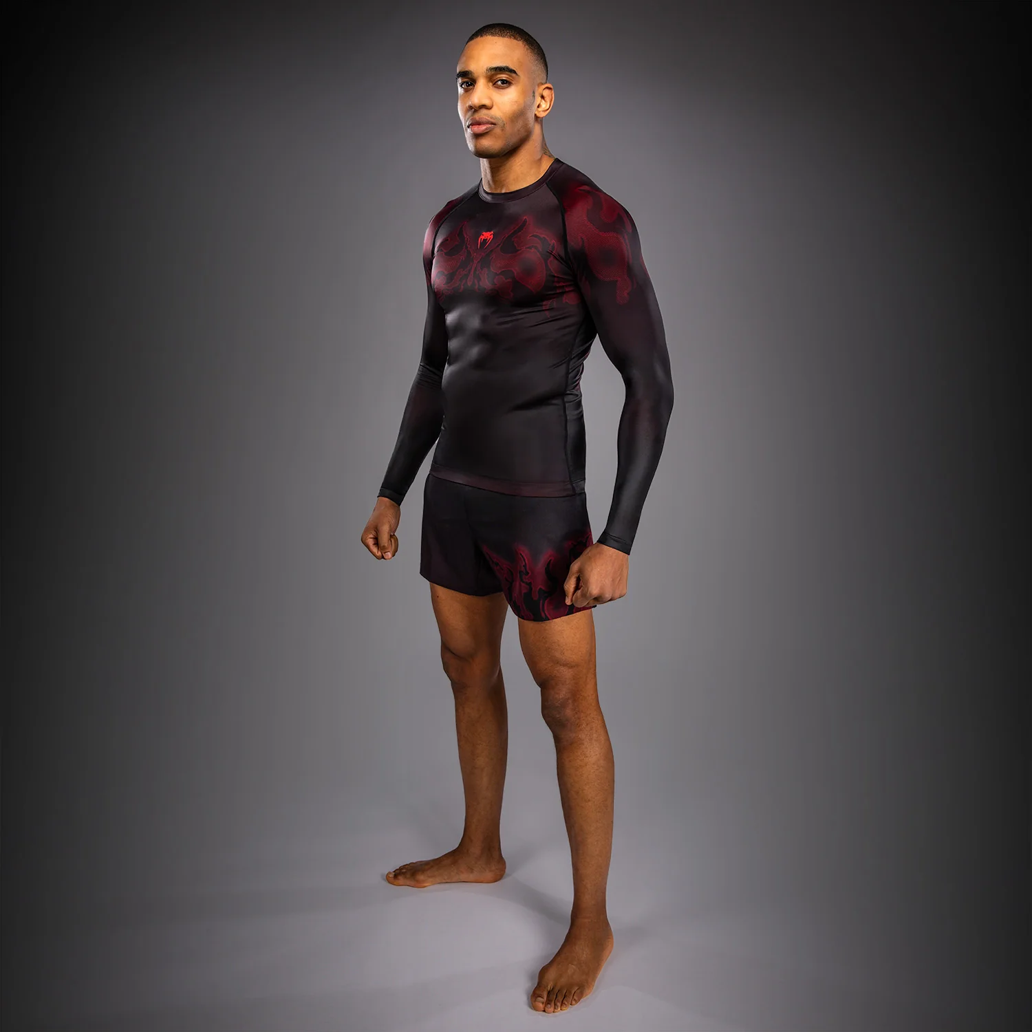 Venum Spectre Langarm Rashguard – Schwarz/Rot - Image 2