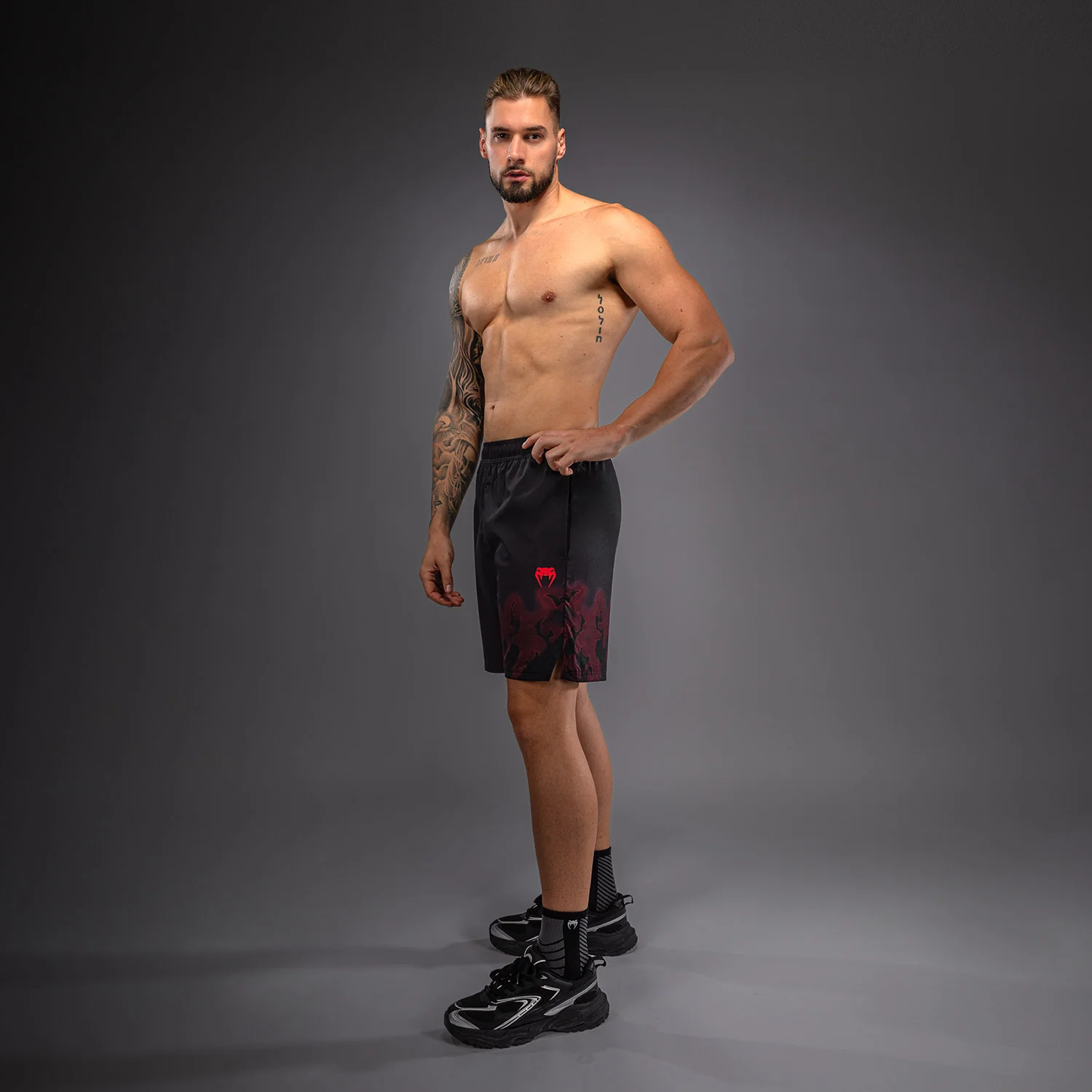 Venum Spectre Trainingsshorts – Schwarz/Rot - Image 2
