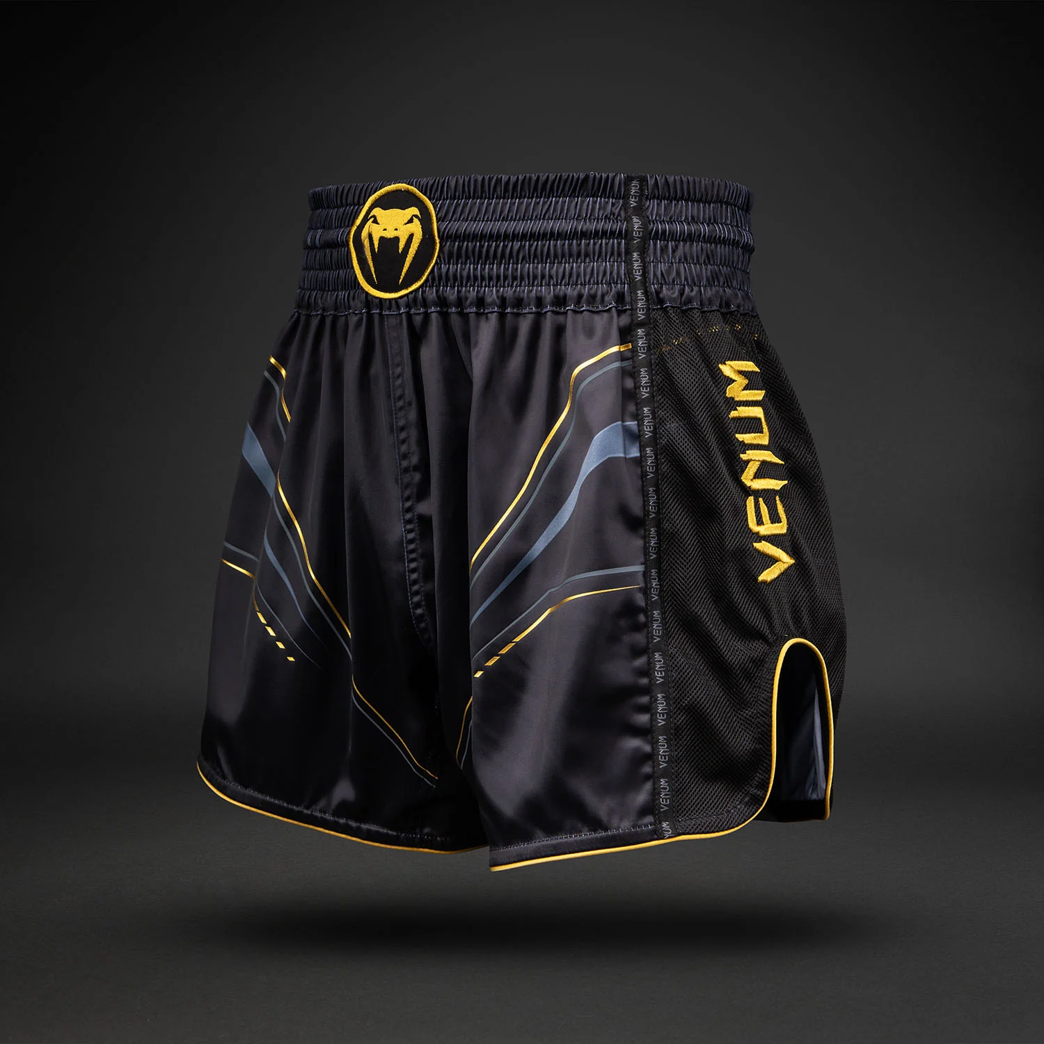 Venum Streamline Muay-Thai-Shorts – Schwarz/Gold - Image 2