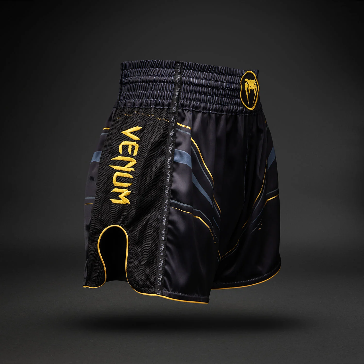 Venum Streamline Muay-Thai-Shorts – Schwarz/Gold - Image 3