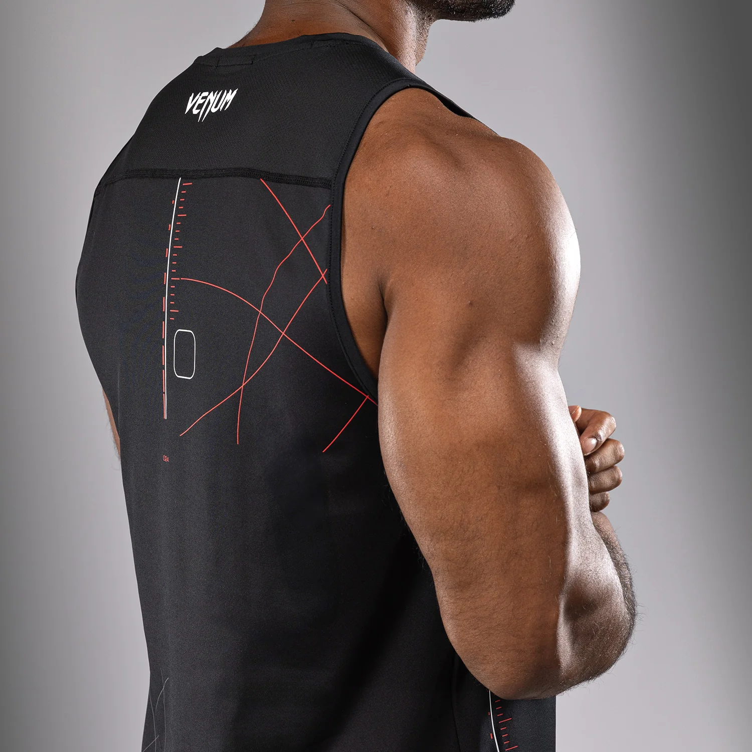 Venum Tactical XT Herren Dry Tech Tanktop - Schwarz/Feuerrot - Image 5