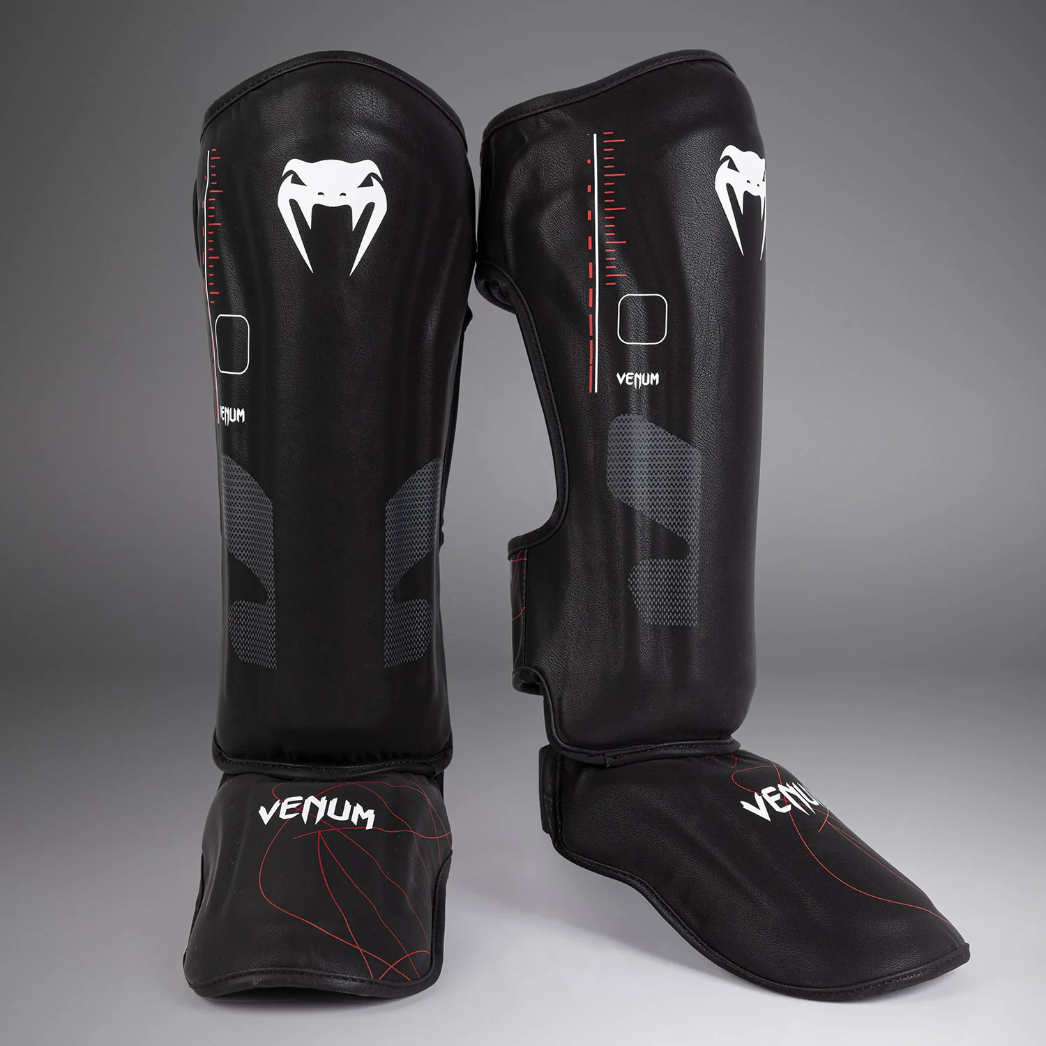 Venum Tactical XT Schienbeinschoner - Schwarz/Feuerrot - Image 2