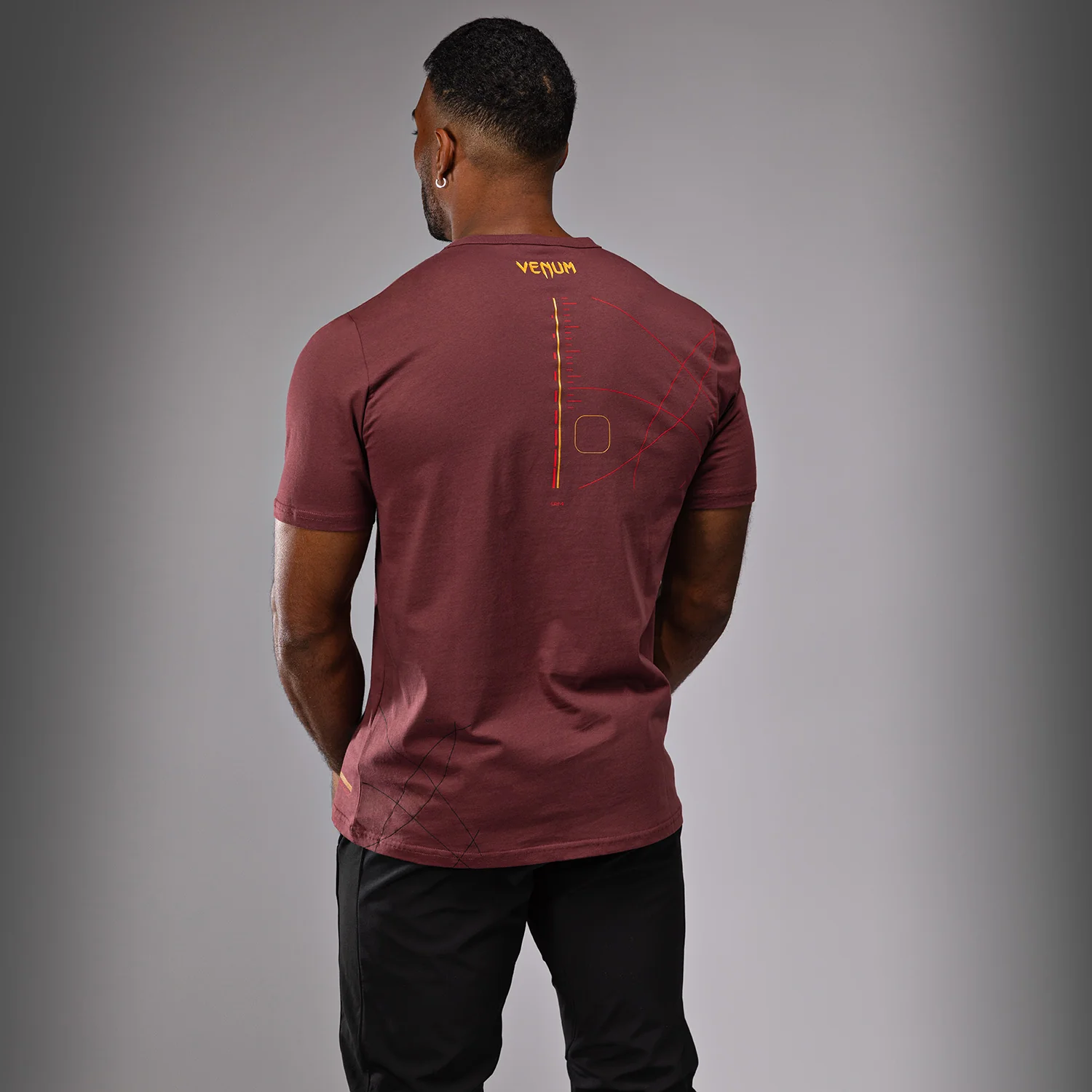 Venum Tactical XT T-Shirt - Schwarz/Burgund/Gold - Image 3
