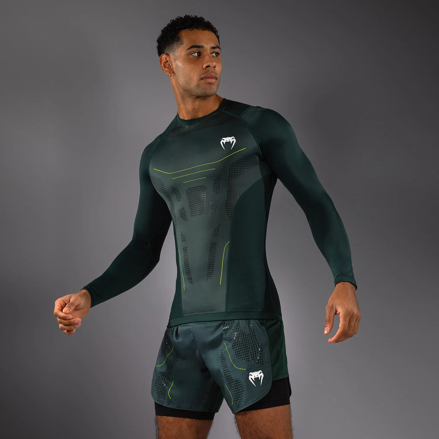 Venum Technical 3.0 Langarm Rashguard - Waldgrün - Image 4