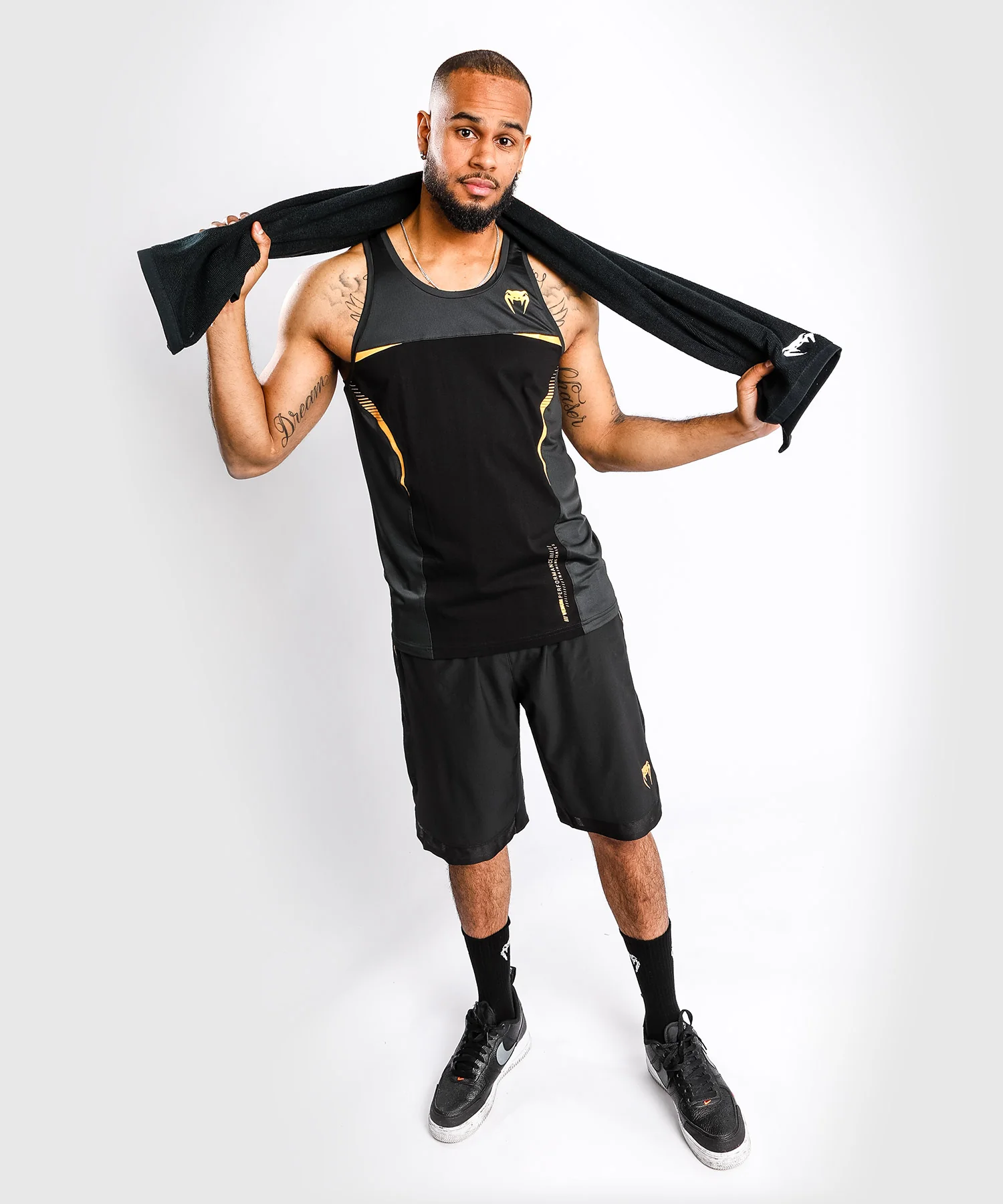 Venum Tempest 2.0 Tank Top :  Schwarz / Gold - Image 4