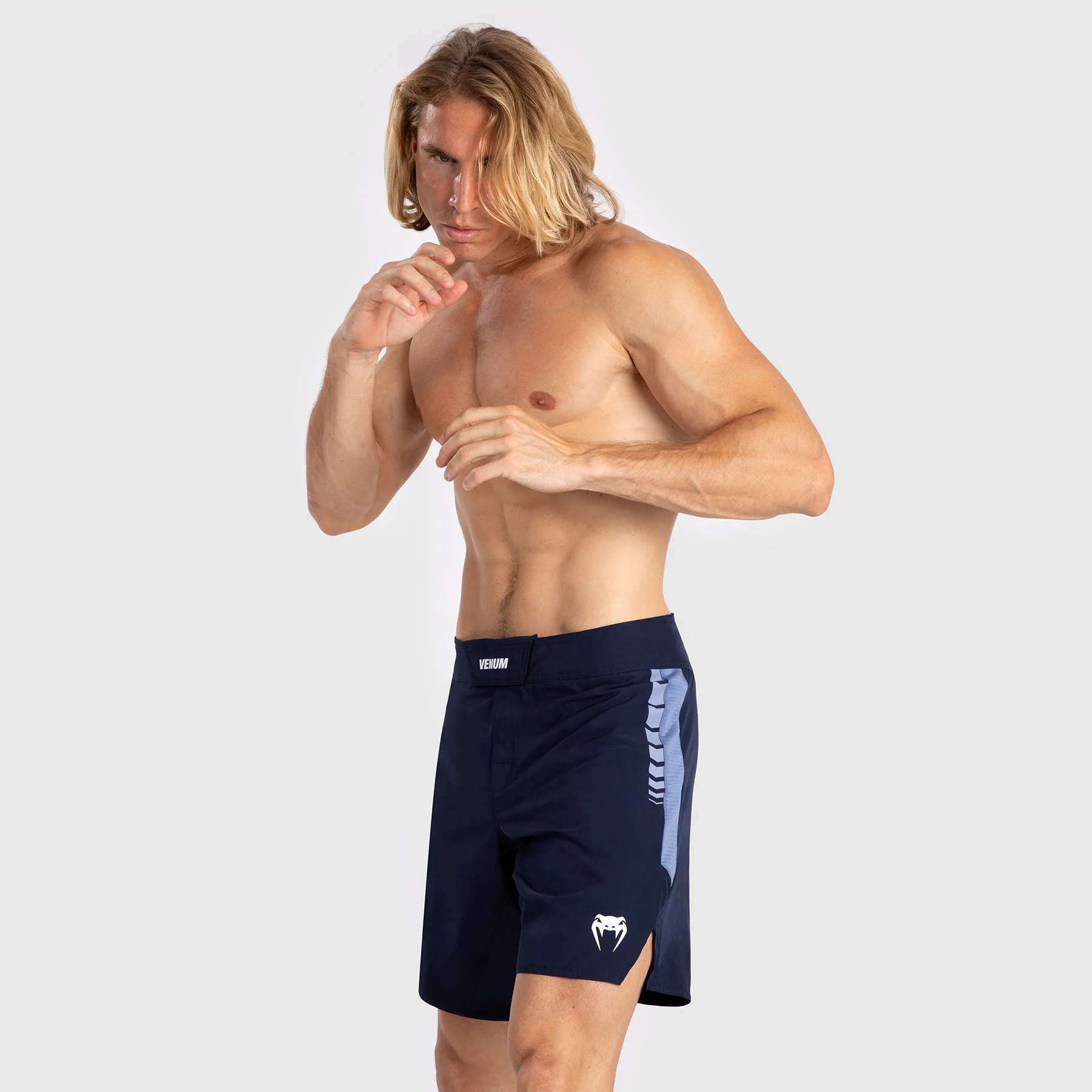 Venum Tempest Herren Kampfshorts - Marineblau/Blau - Image 2