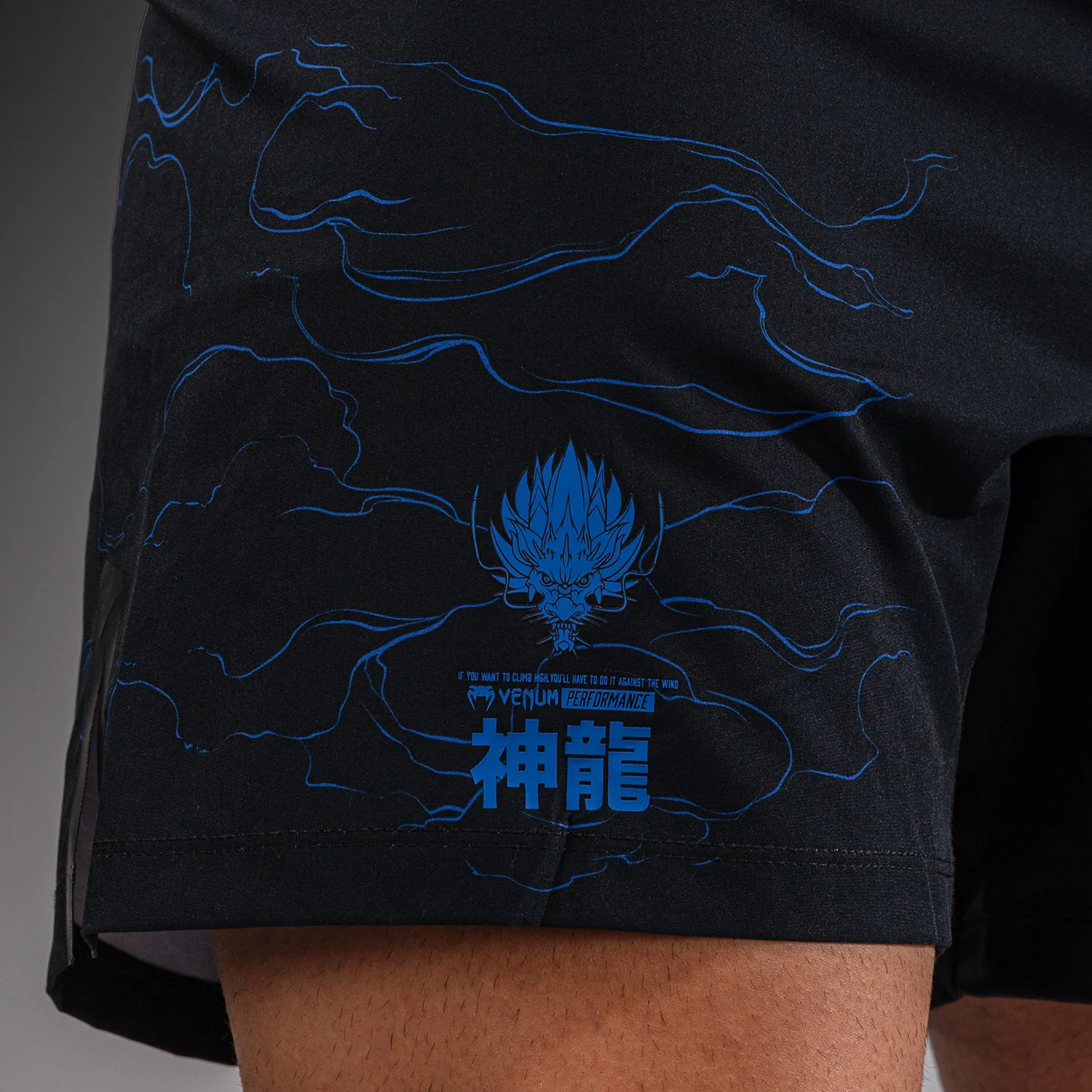 Venum Thunder Dragon Fightshorts – Schwarz/Königsblau - Image 7