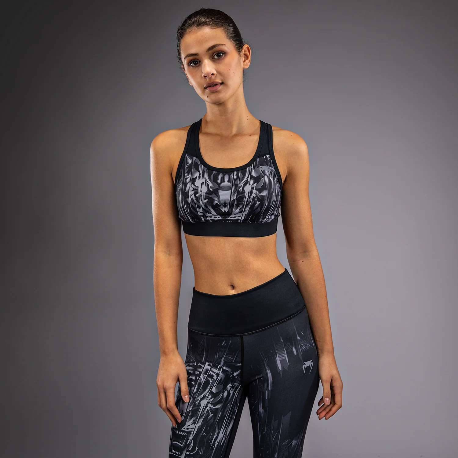 Venum Tiger Damen Sport-Bh - Schwarz/Silber