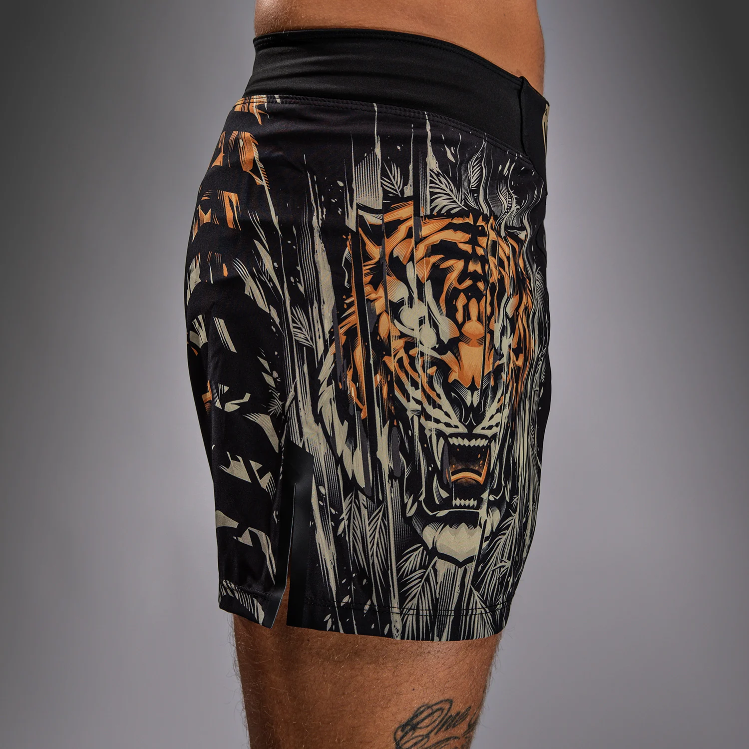 Venum Tiger Herren Kampfhosen - Schwarz/Neonorange - Image 6