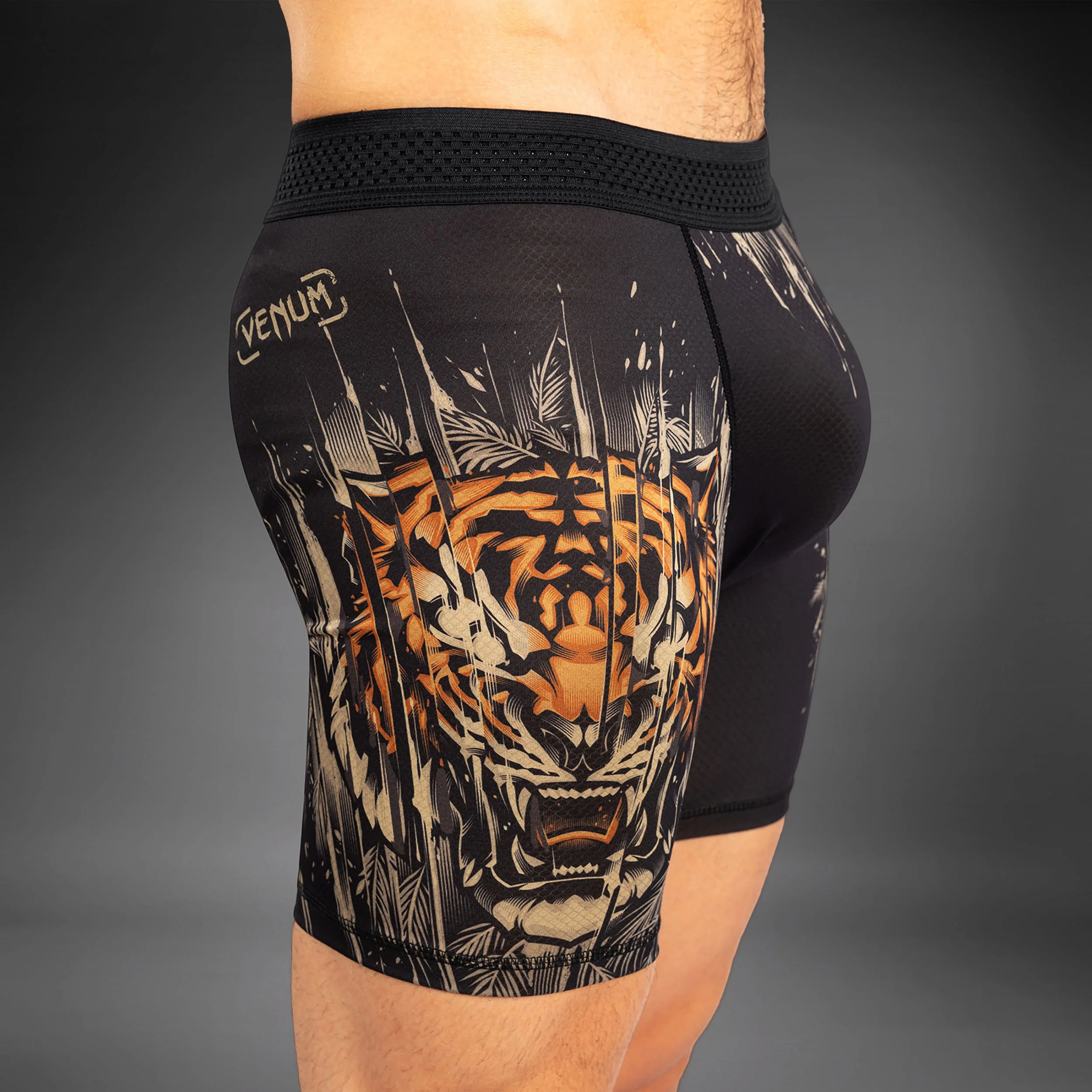 Venum Tiger Herren Vale Tudo - Schwarz/Neon Orange - Image 5