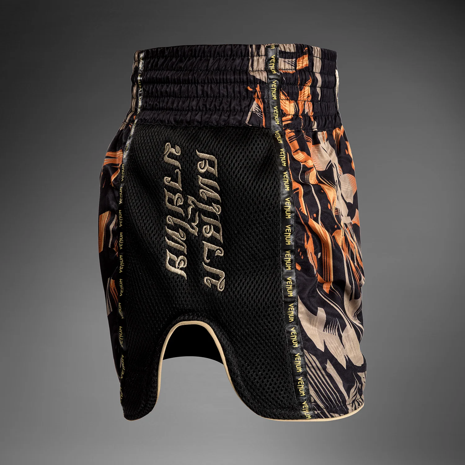 Venum Tiger Muay Thai Shorts - Schwarz/Neonorange - Image 4