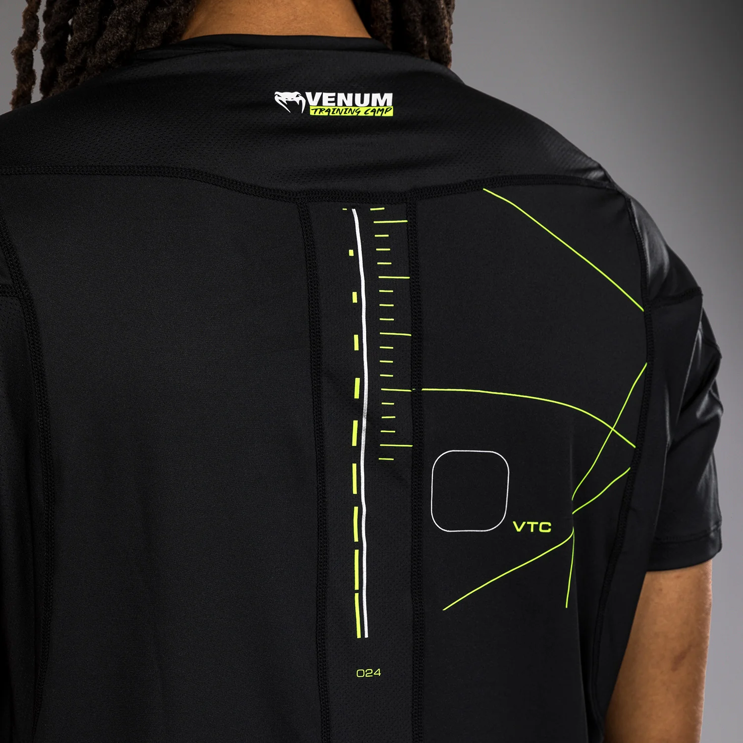 Venum Training Camp 4.0 Dry-Tech T-Shirt - Schwarz/Neongrün - Image 6