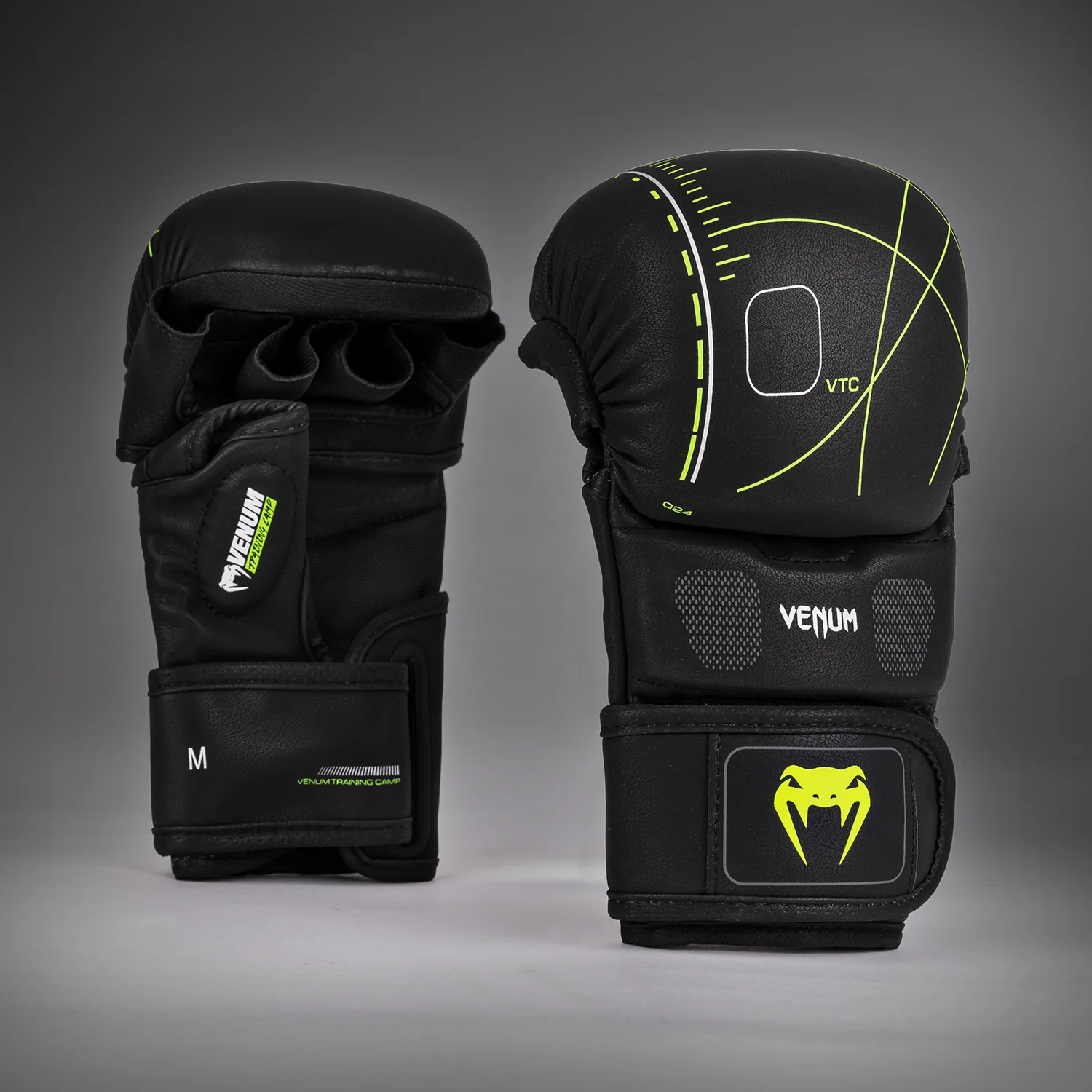 Venum Training Camp 4.0 MMA Sparring Handschuhe - Schwarz/Neon Grün