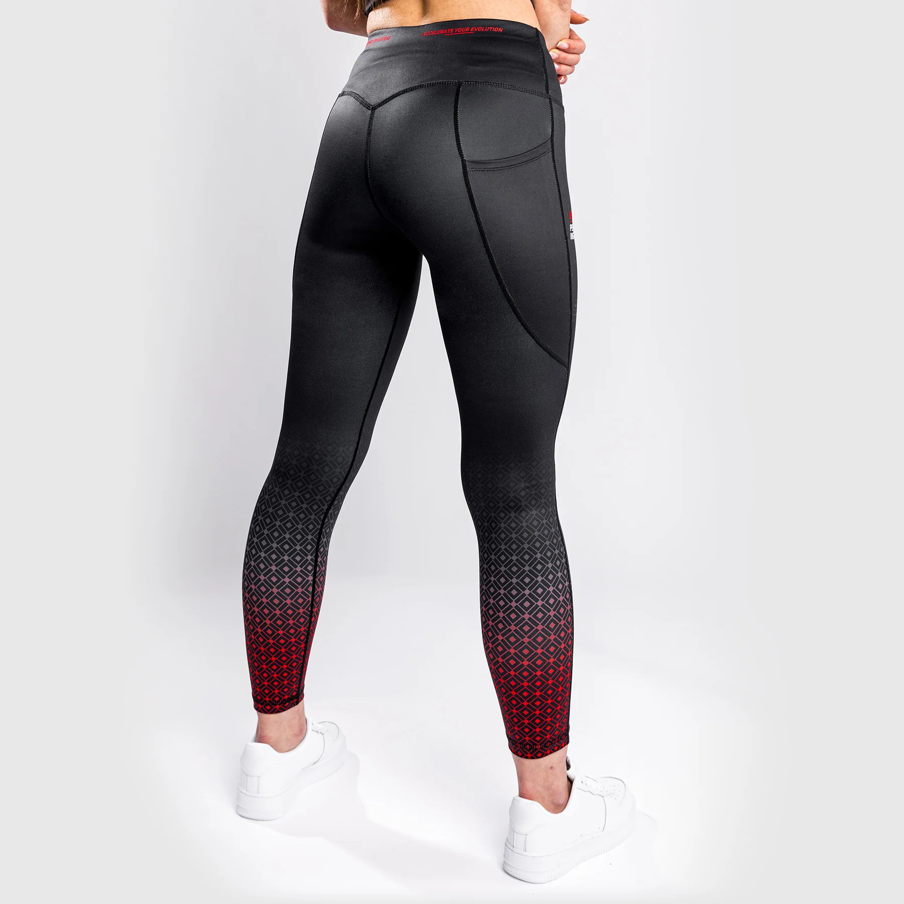 Venum UFC Leistung Institut Leggings – Schwarz/Rot - Image 5