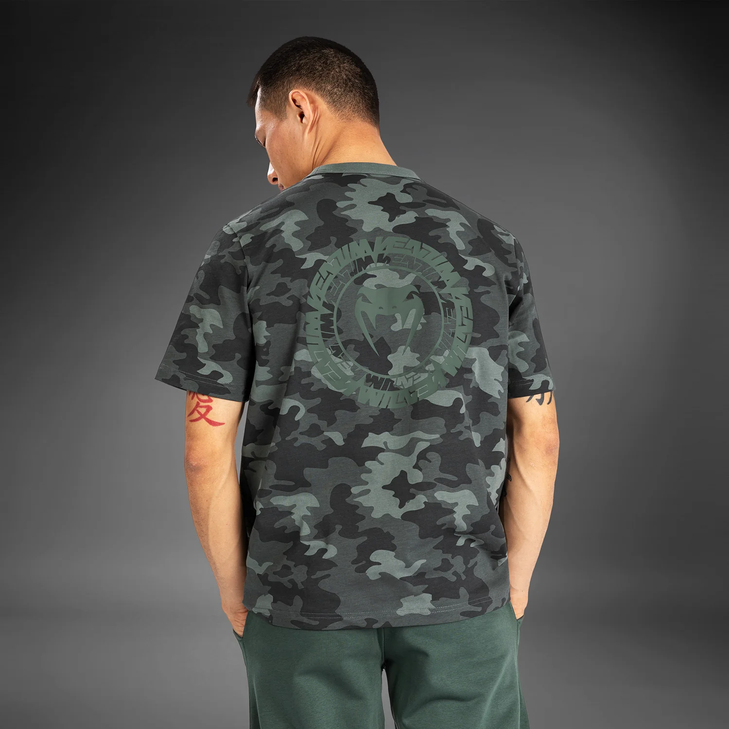 Venum Vortex XL Herren T-Shirt - Khaki Camo - Image 2