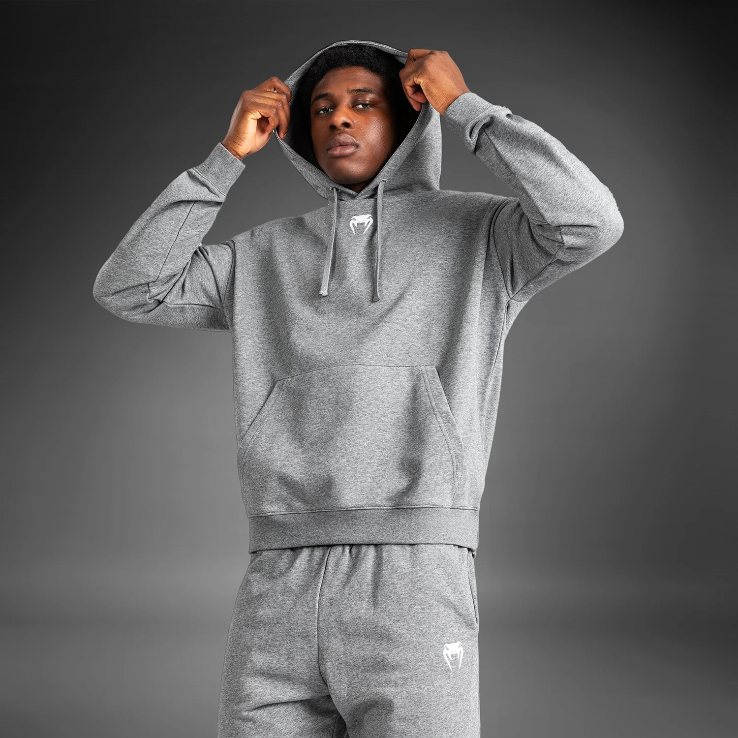Venum Vortex XL Lite Herren Hoodie - Helles Heather Grau - Image 2