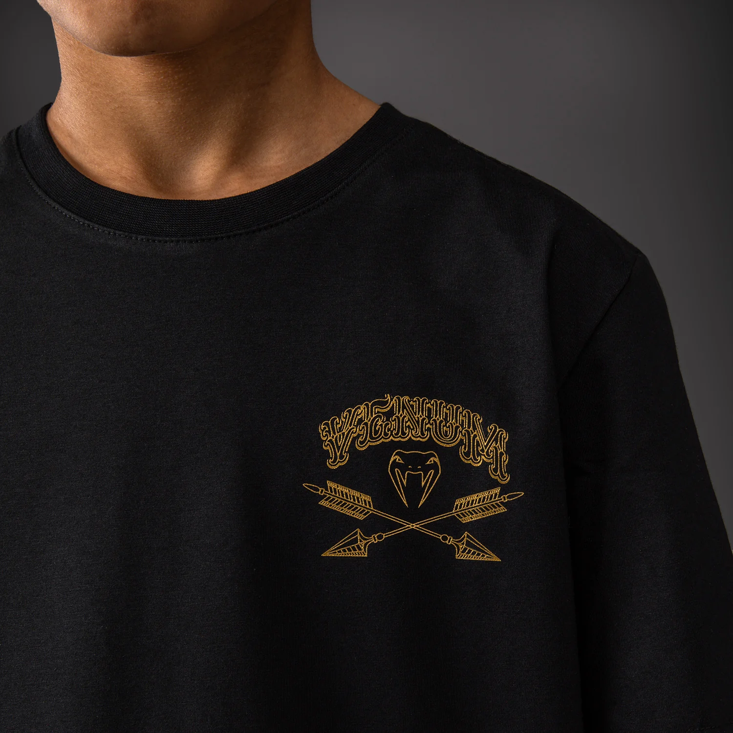 Venum Wolf Atak Kinder T-Shirt – Schwarz/Grau - Image 3