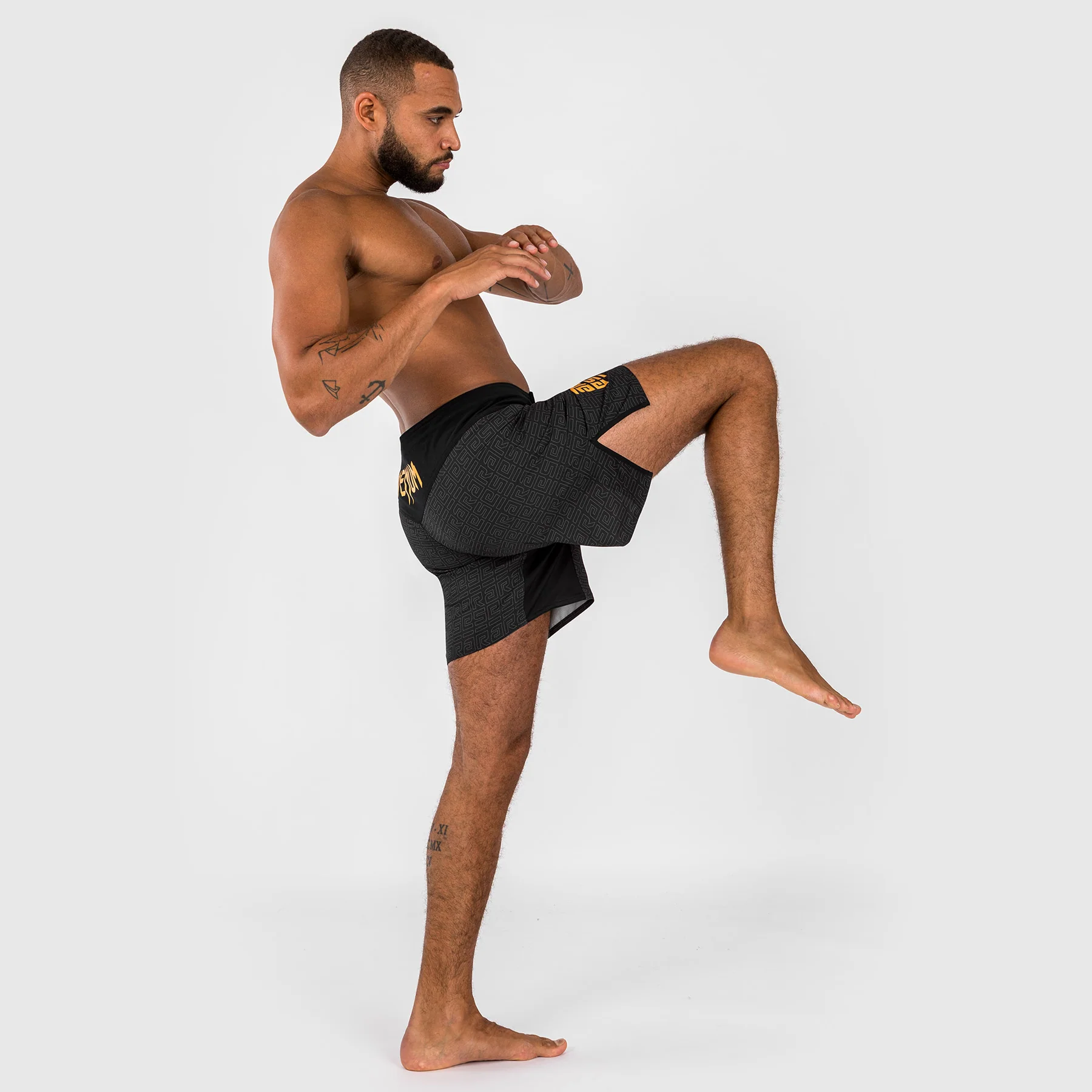 Venum x Ares Herren Kampfhosen - Schwarz/Gold - Image 7
