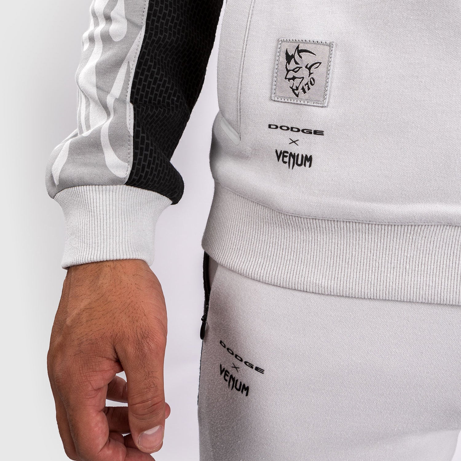 Venum x Dodge Demon 170 Herren-Jacke mit durchgehendem Reißverschluss - Grau - Image 6