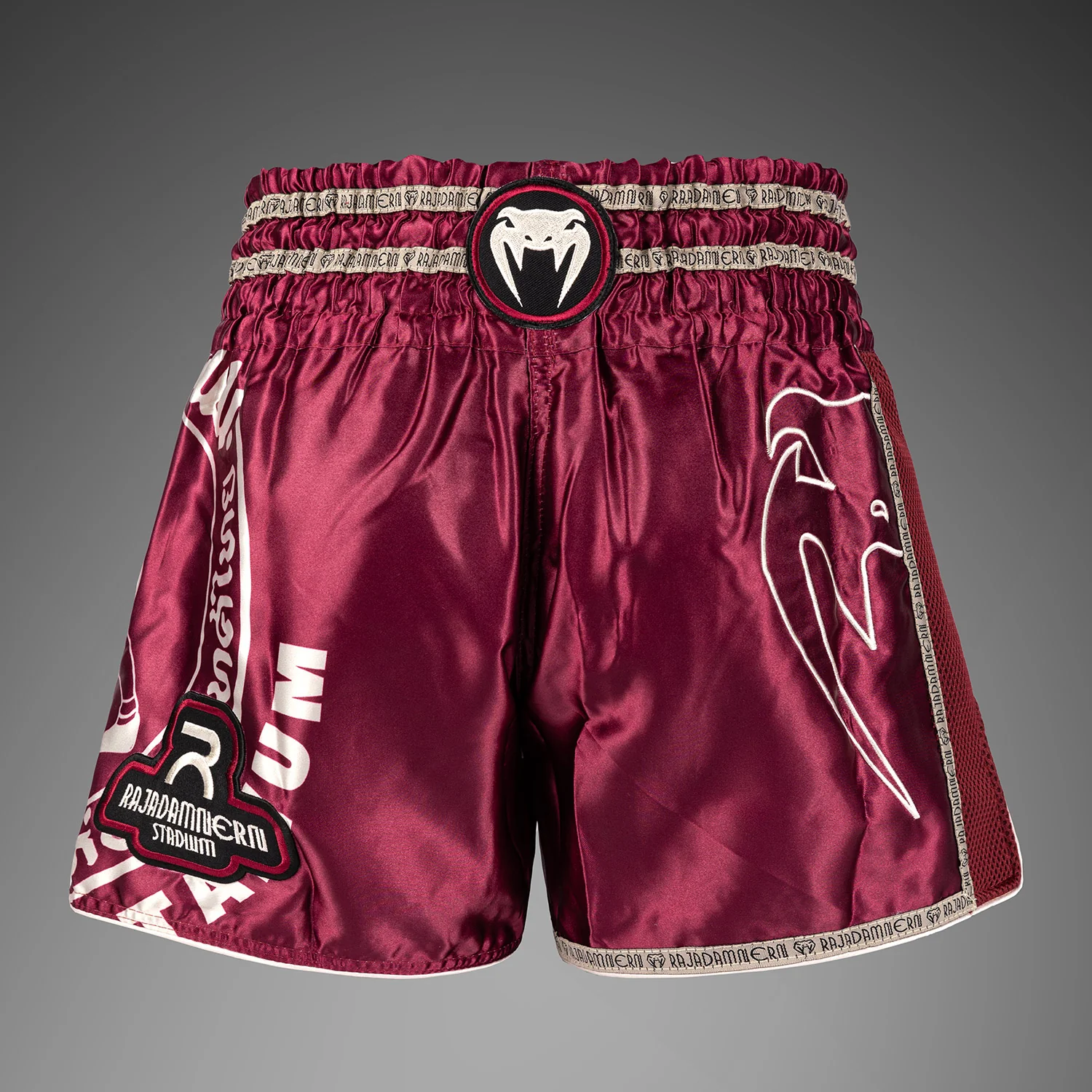 Venum x Rajadamnern Muay Thai Shorts - Burgunderrot - Image 4
