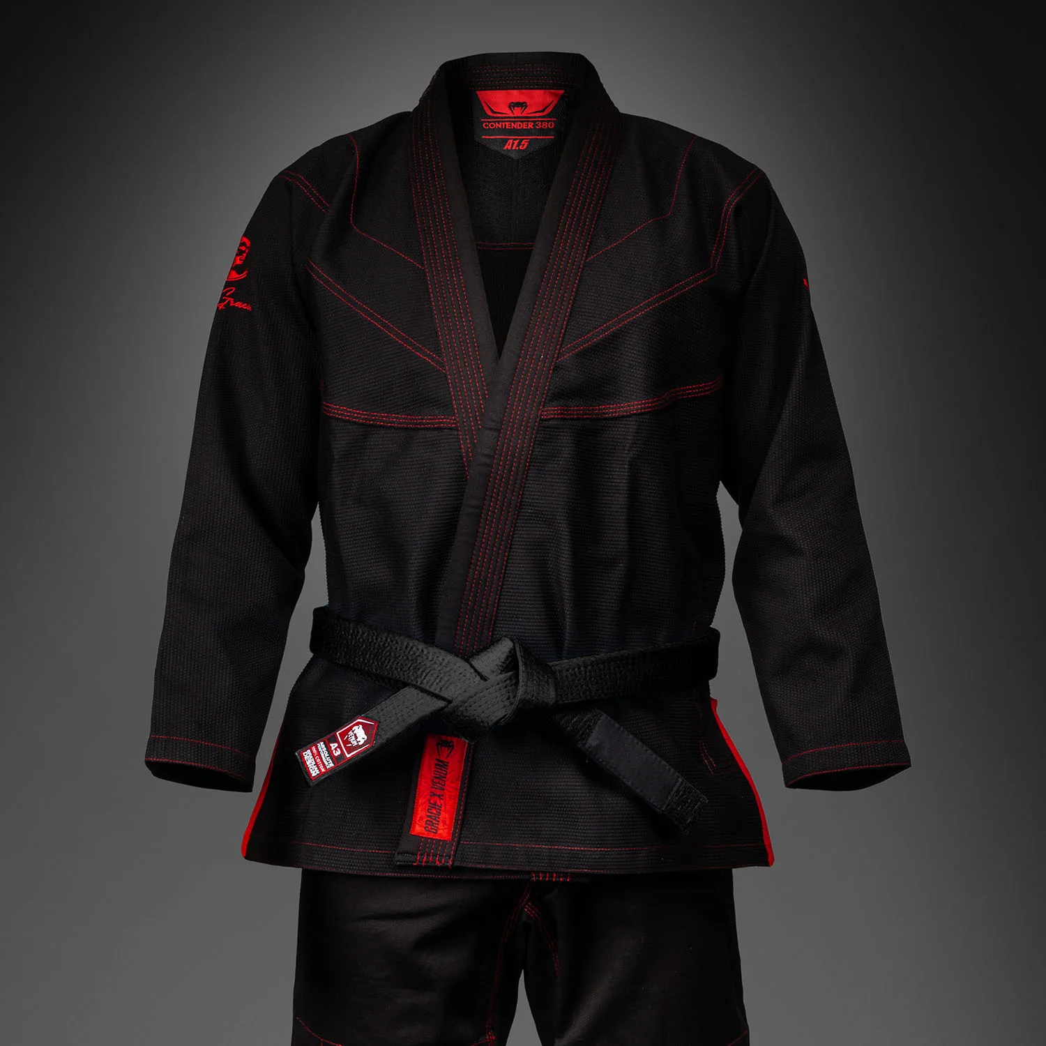 Venum x Roger Gracie Signature BJJ Gi - Schwarz/Rot - Image 3