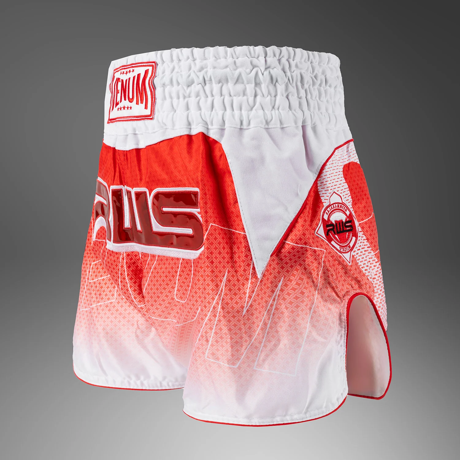 Venum x RWS 2.0 Muay Thai Shorts – Weiß/Rot - Image 2